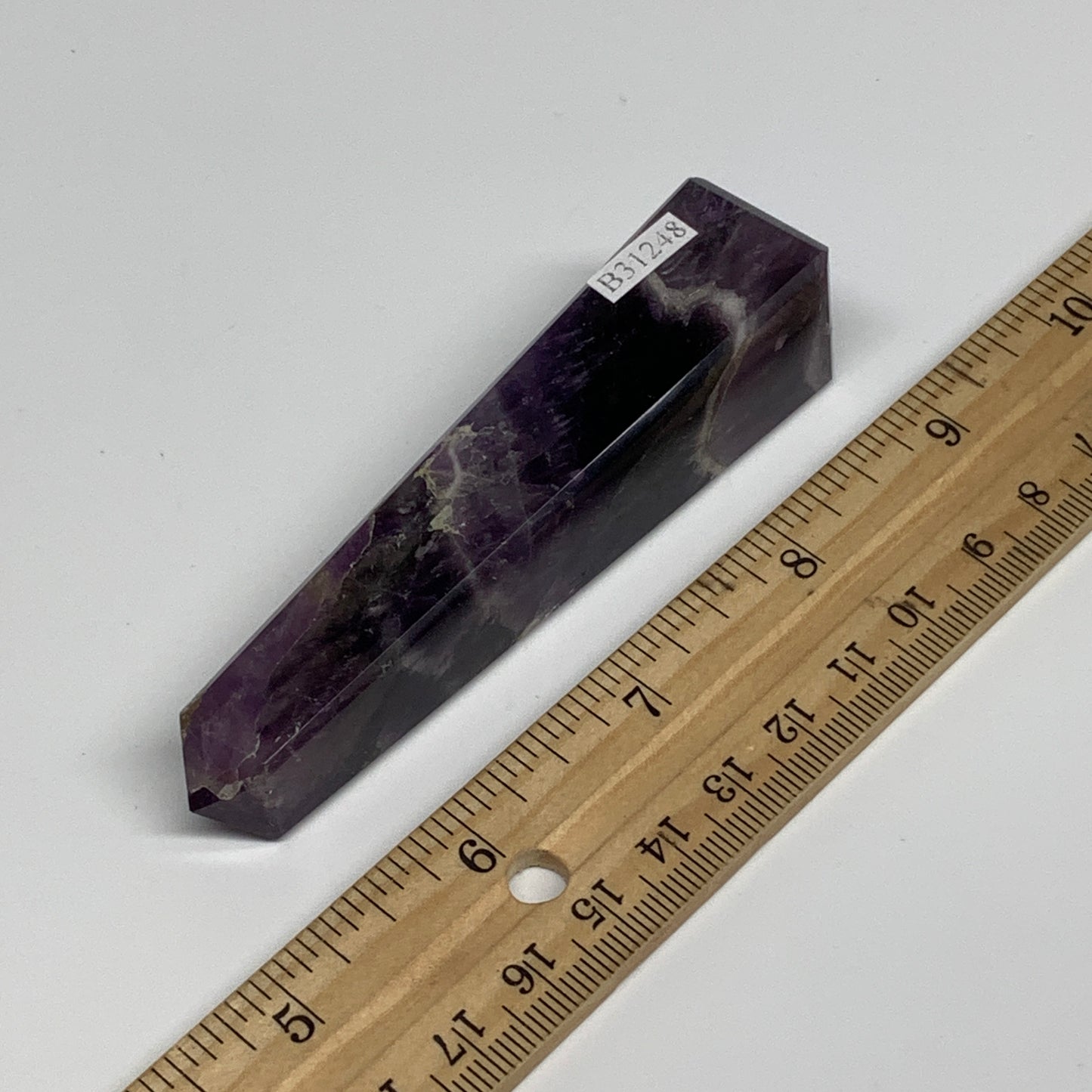 71.5g, 3.7"x0.8"x0.8" Natural Amethyst Tower Point Obelisk @Brazil, B31248
