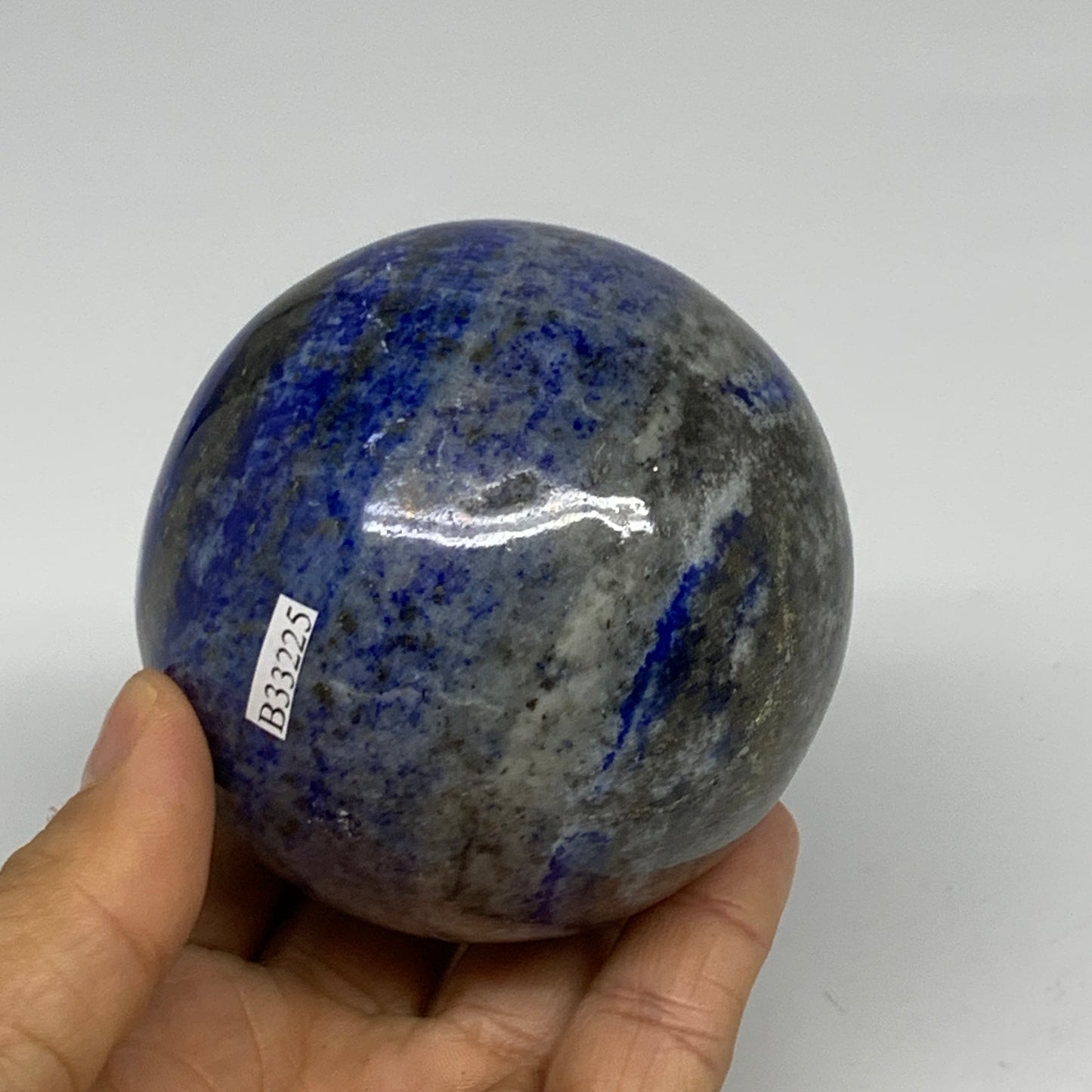1.41 lbs, 2.9" (74mm), Lapis Lazuli Sphere Ball Gemstone @Afghanistan, B33225