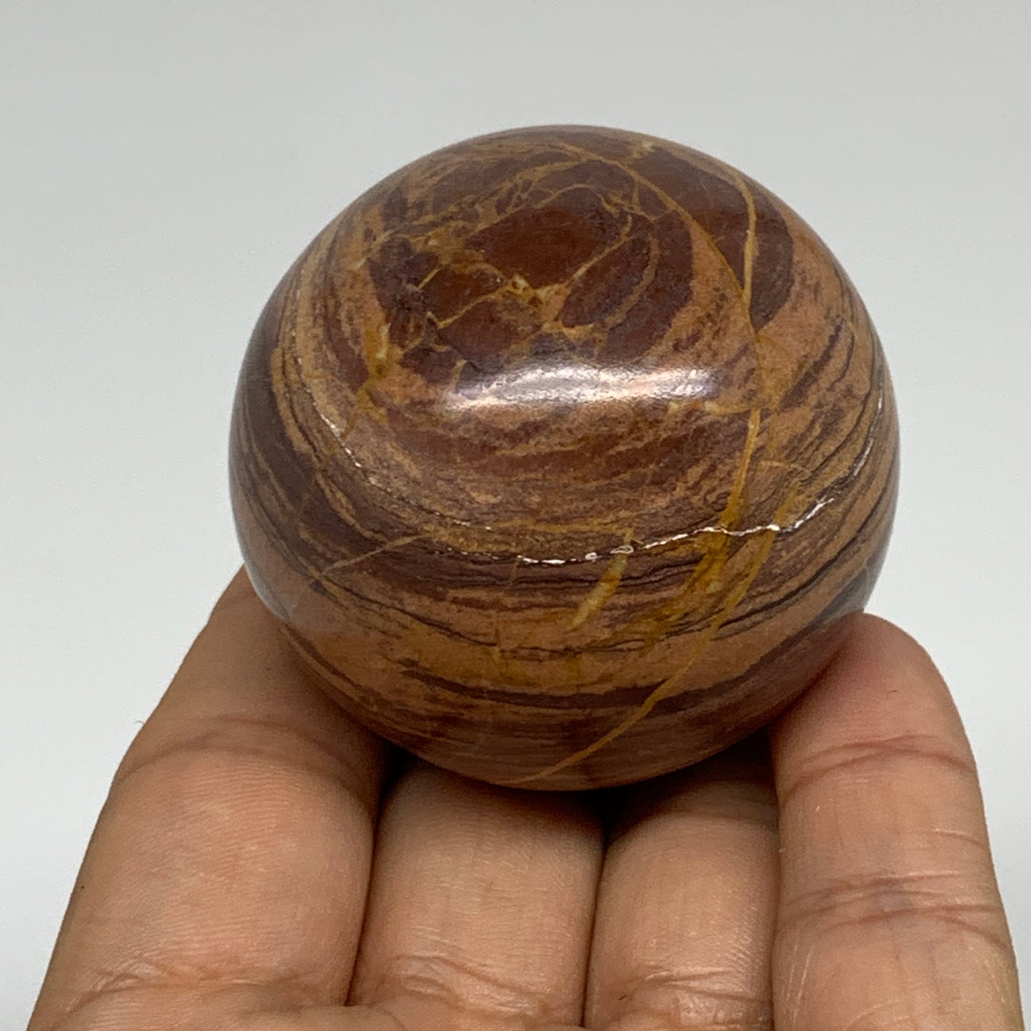 174.2g, 1.9"(48mm) Snakeskin Jasper Sphere Gemstone,Healing Crystal, B35354