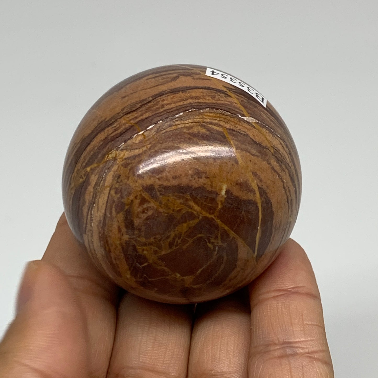174.2g, 1.9"(48mm) Snakeskin Jasper Sphere Gemstone,Healing Crystal, B35354