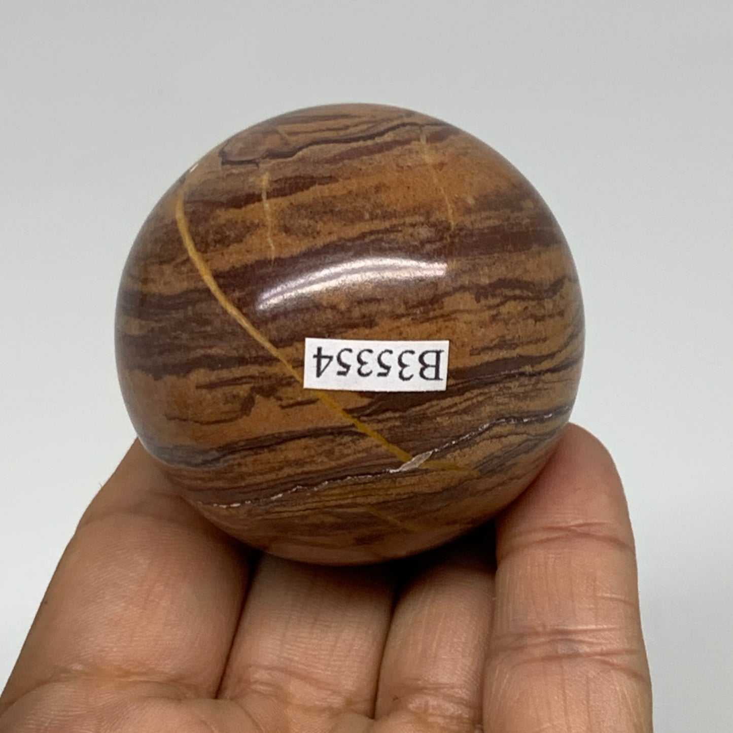 174.2g, 1.9"(48mm) Snakeskin Jasper Sphere Gemstone,Healing Crystal, B35354