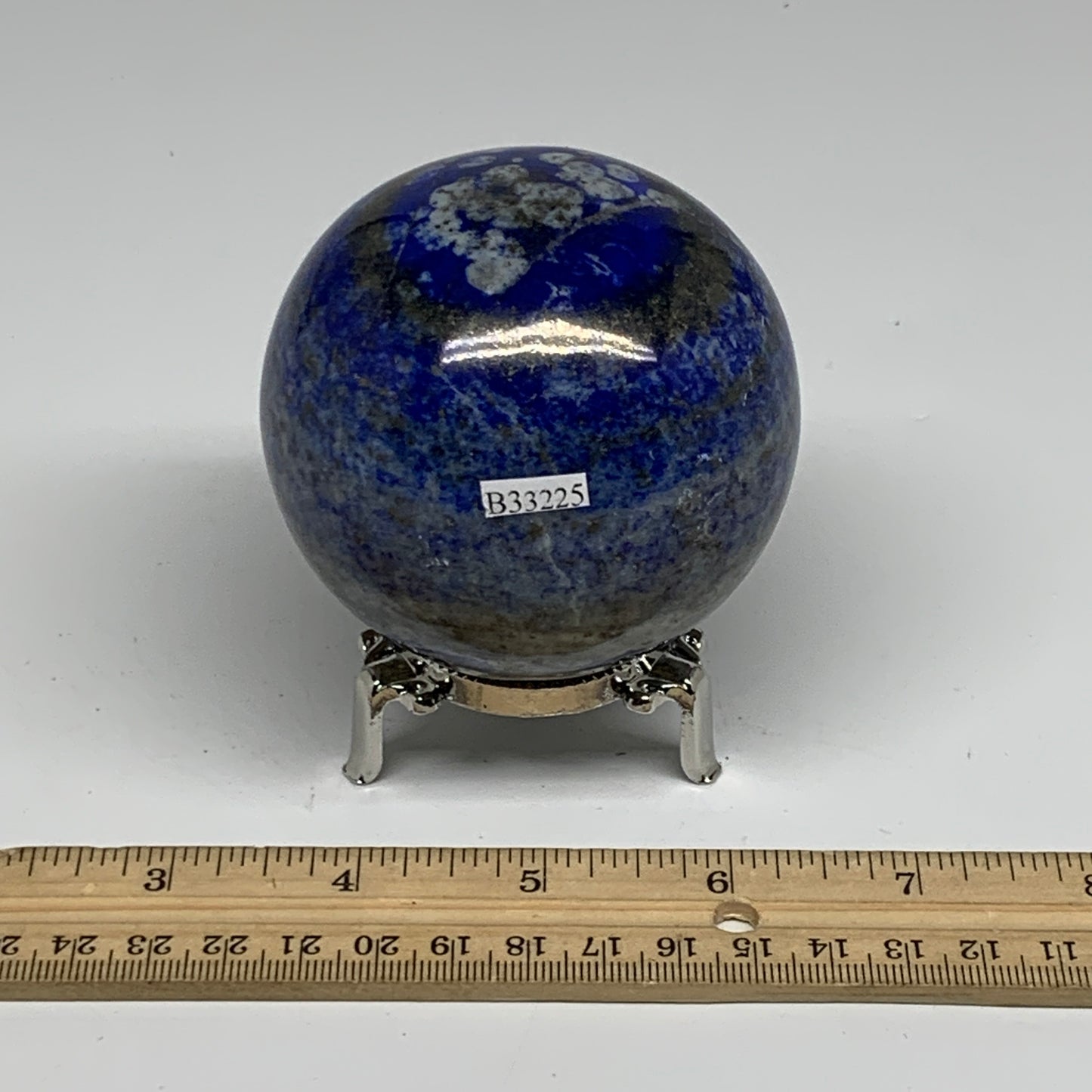 1.41 lbs, 2.9" (74mm), Lapis Lazuli Sphere Ball Gemstone @Afghanistan, B33225