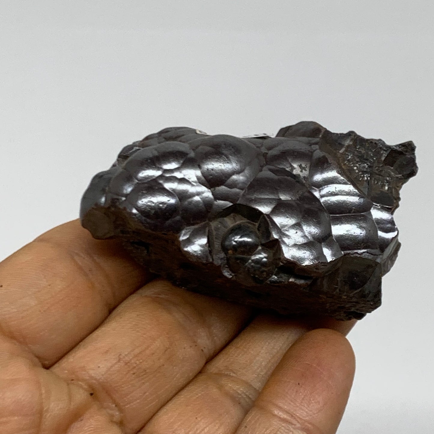 113.8g, 2.3"x1.3"x1", Rough Hematite Botryoidal Mineral Crystal, B38478