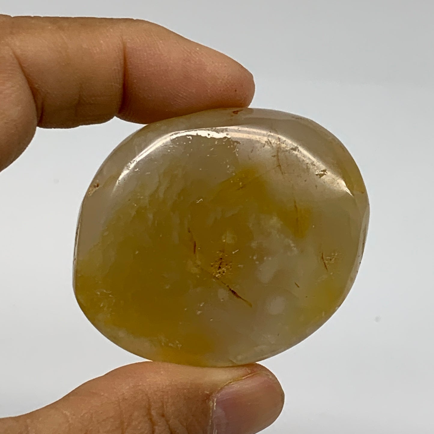 201g, 1.9"-2", 3pcs, Red Carnelian Palm-Stone Gem Crystal Polished, B37618