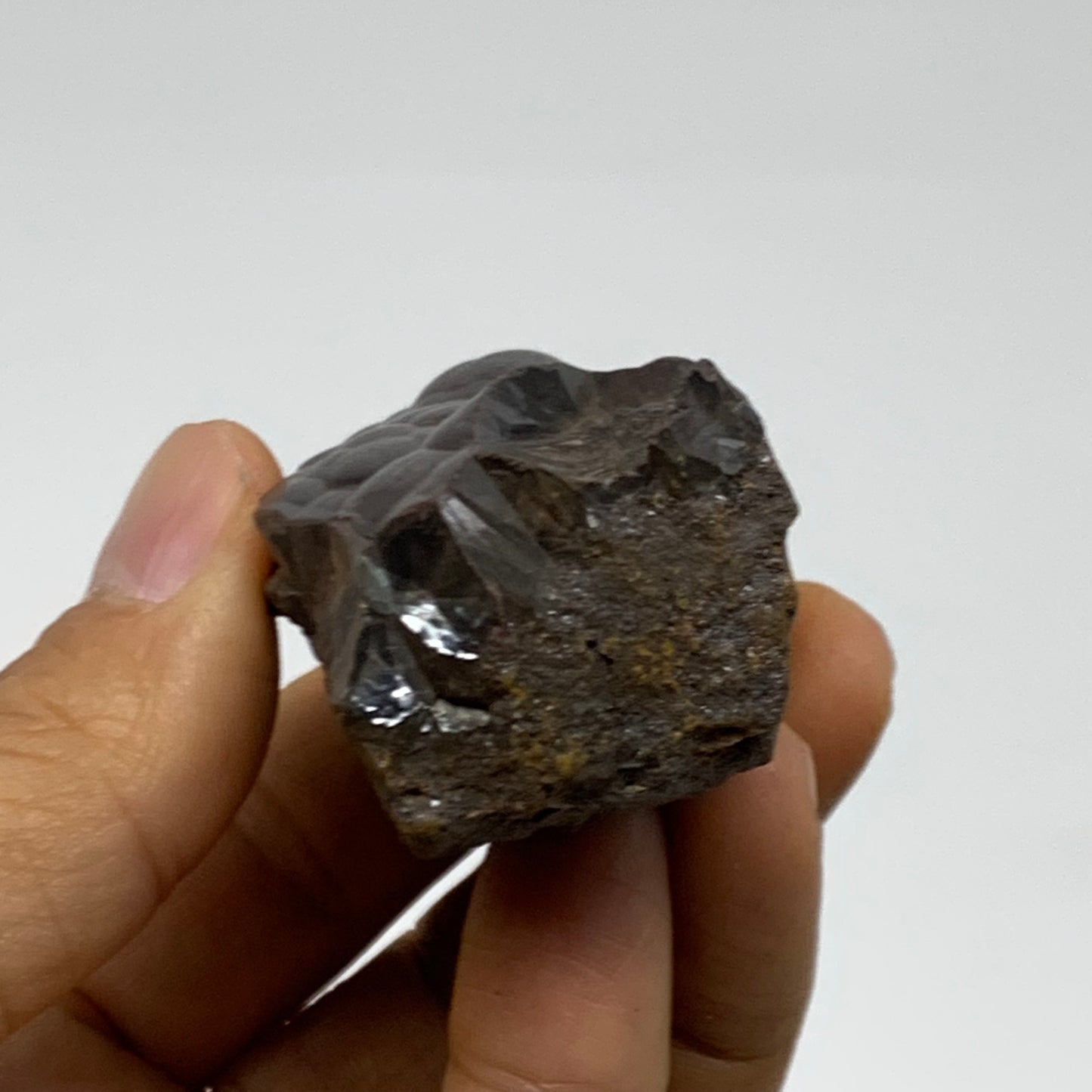 113.8g, 2.3"x1.3"x1", Rough Hematite Botryoidal Mineral Crystal, B38478