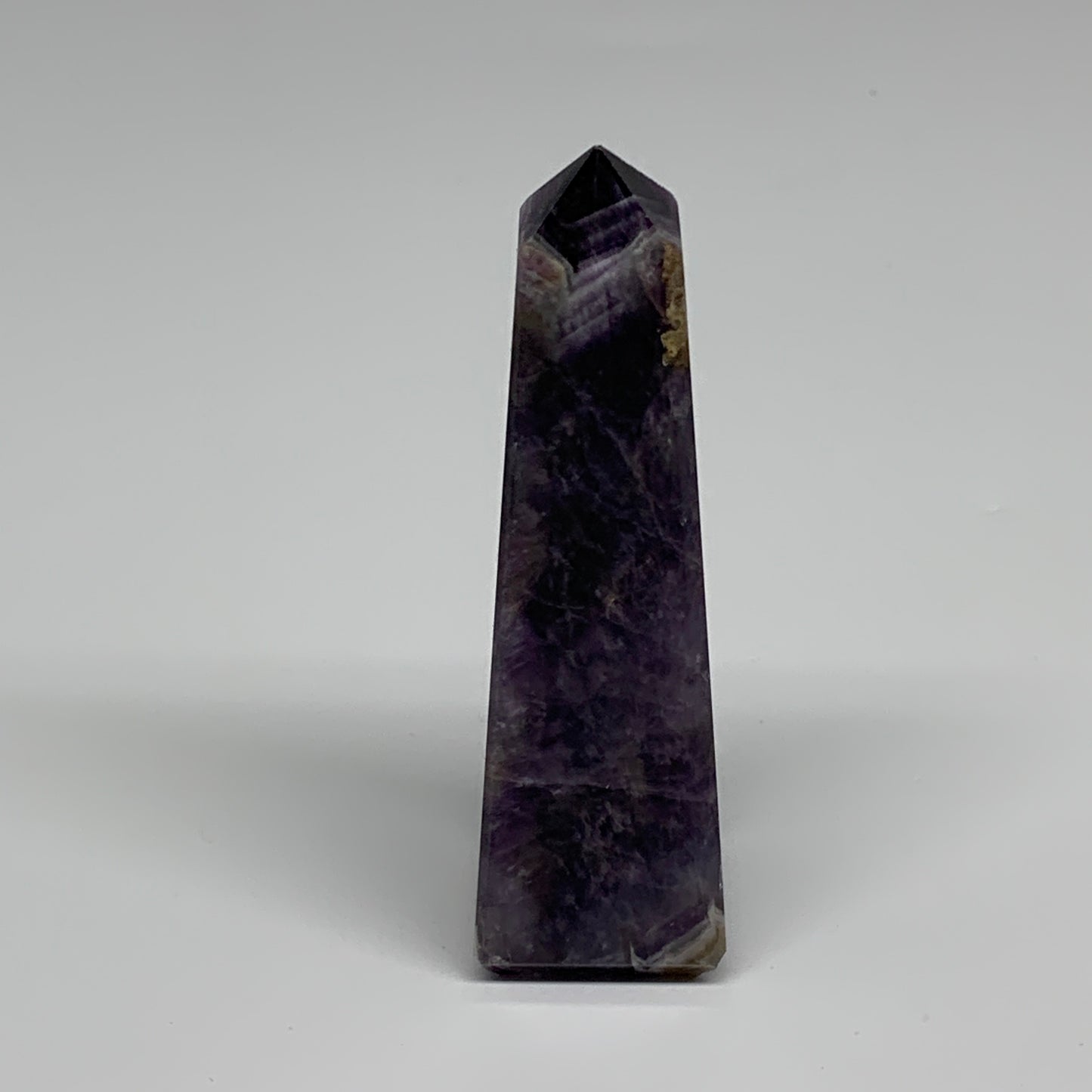 89.3g, 3.5"x1"x1" Natural Amethyst Tower Point Obelisk @Brazil, B31249