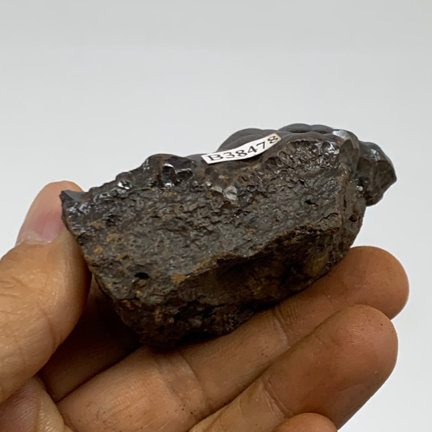 113.8g, 2.3"x1.3"x1", Rough Hematite Botryoidal Mineral Crystal, B38478