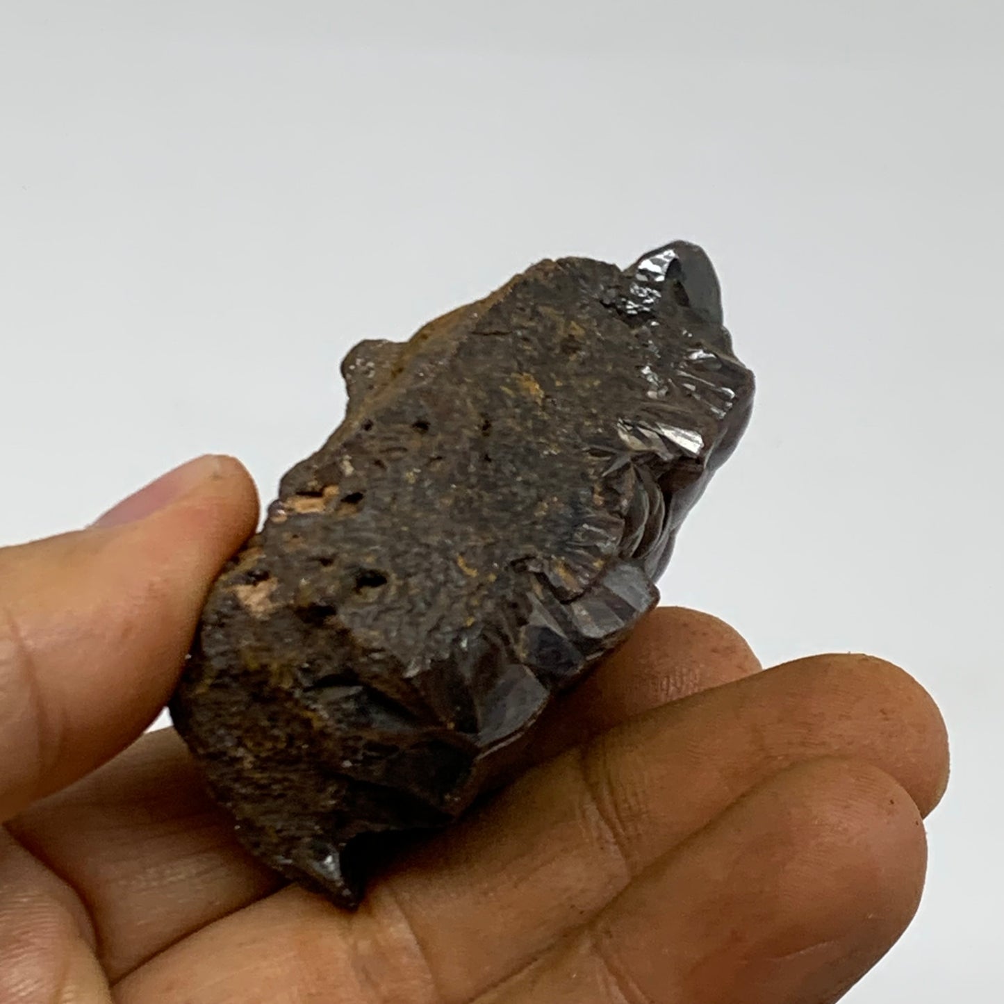 113.8g, 2.3"x1.3"x1", Rough Hematite Botryoidal Mineral Crystal, B38478