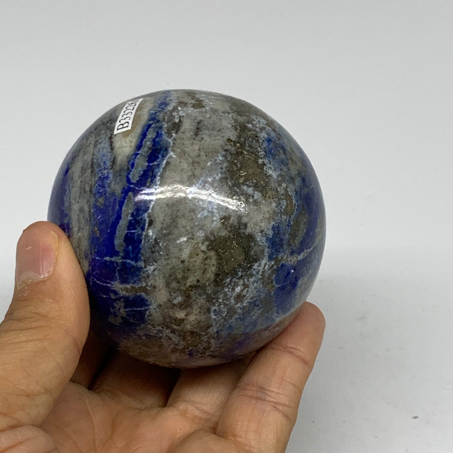 1 lbs, 2.6" (65mm), Lapis Lazuli Sphere Ball Gemstone @Afghanistan, B33226