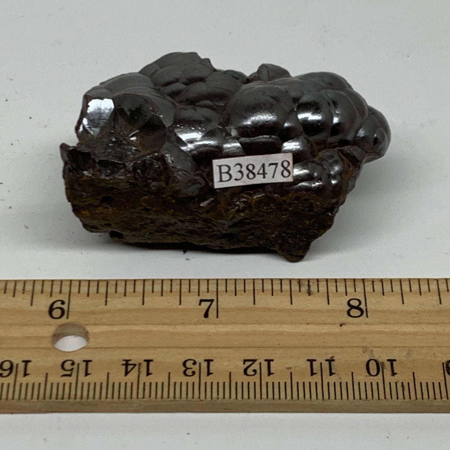 113.8g, 2.3"x1.3"x1", Rough Hematite Botryoidal Mineral Crystal, B38478