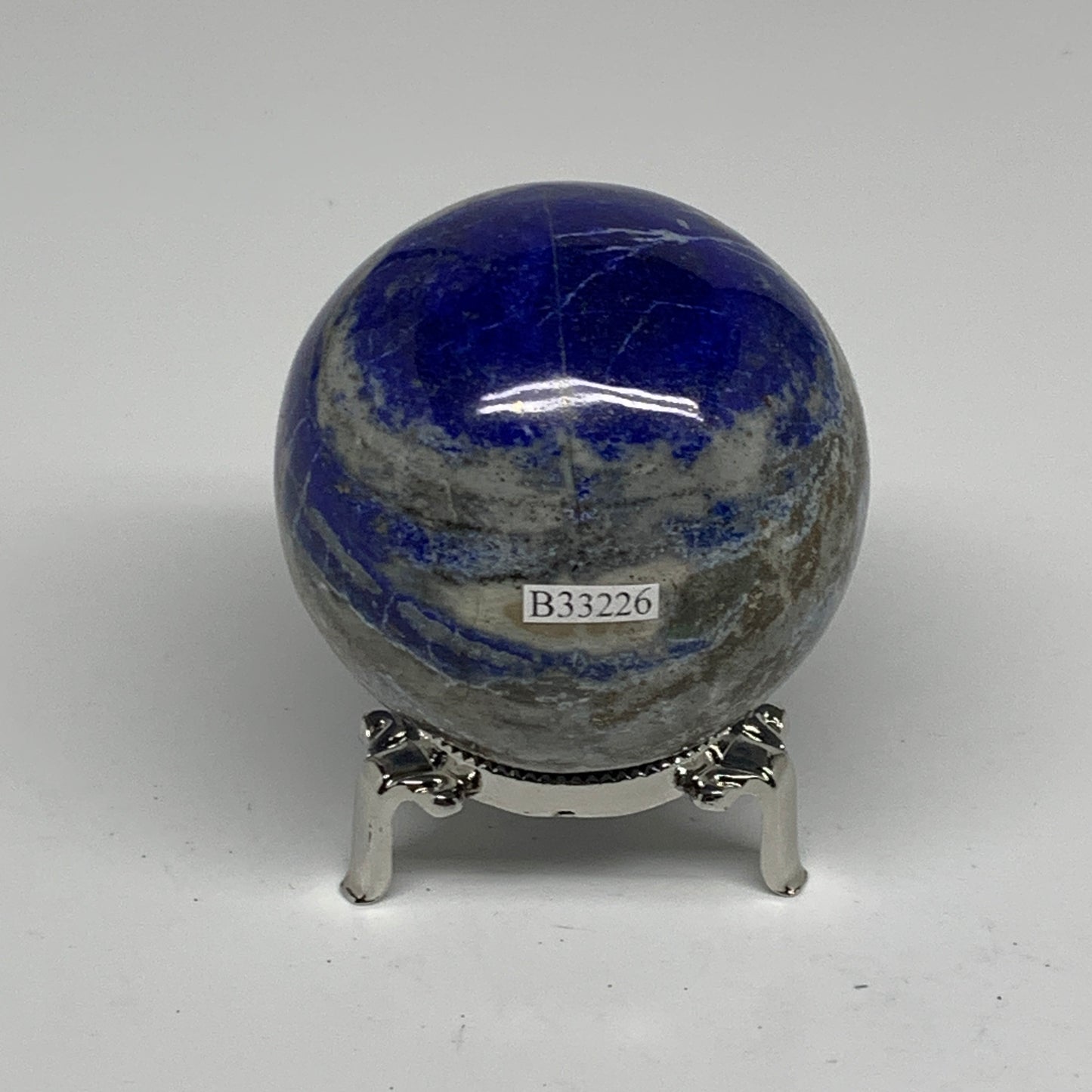 1 lbs, 2.6" (65mm), Lapis Lazuli Sphere Ball Gemstone @Afghanistan, B33226
