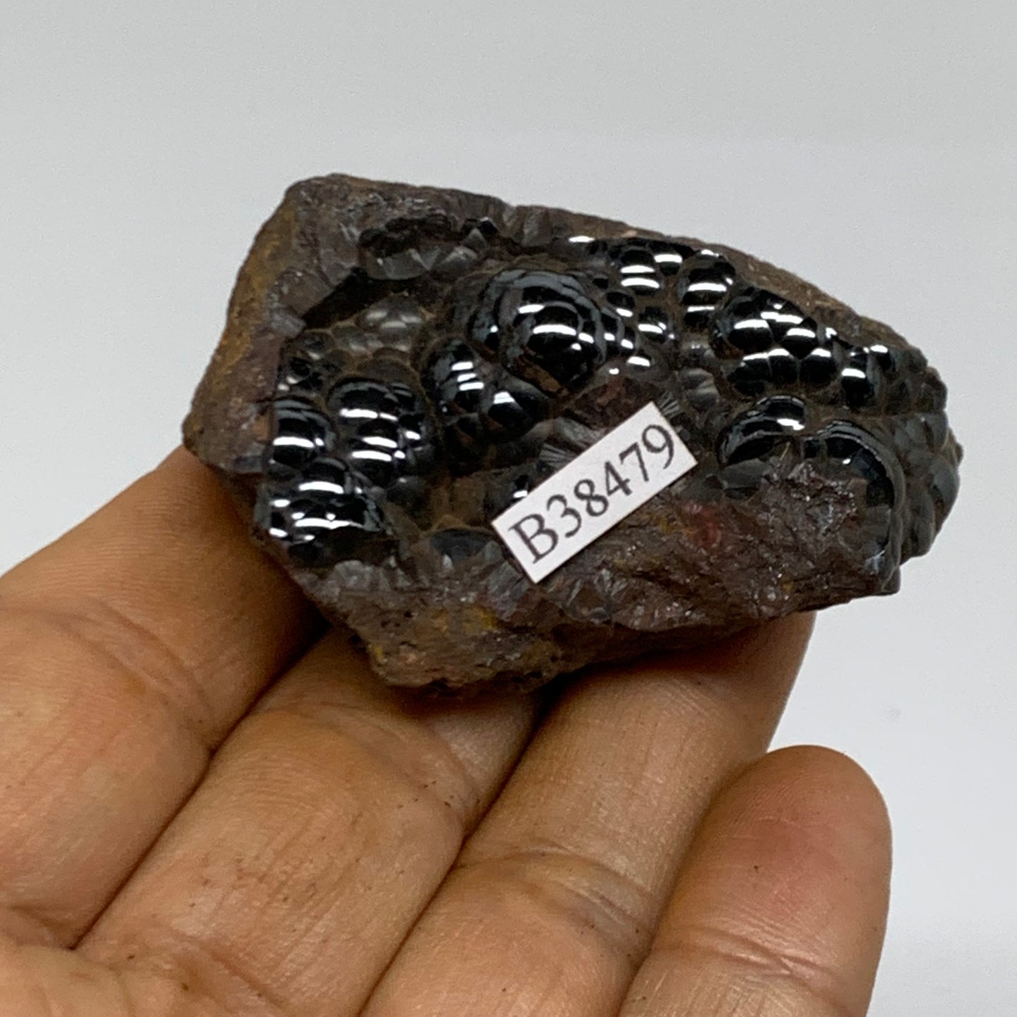 80.5g, 2.2"x1.4"x0.8", Rough Hematite Botryoidal Mineral Crystal, B38479