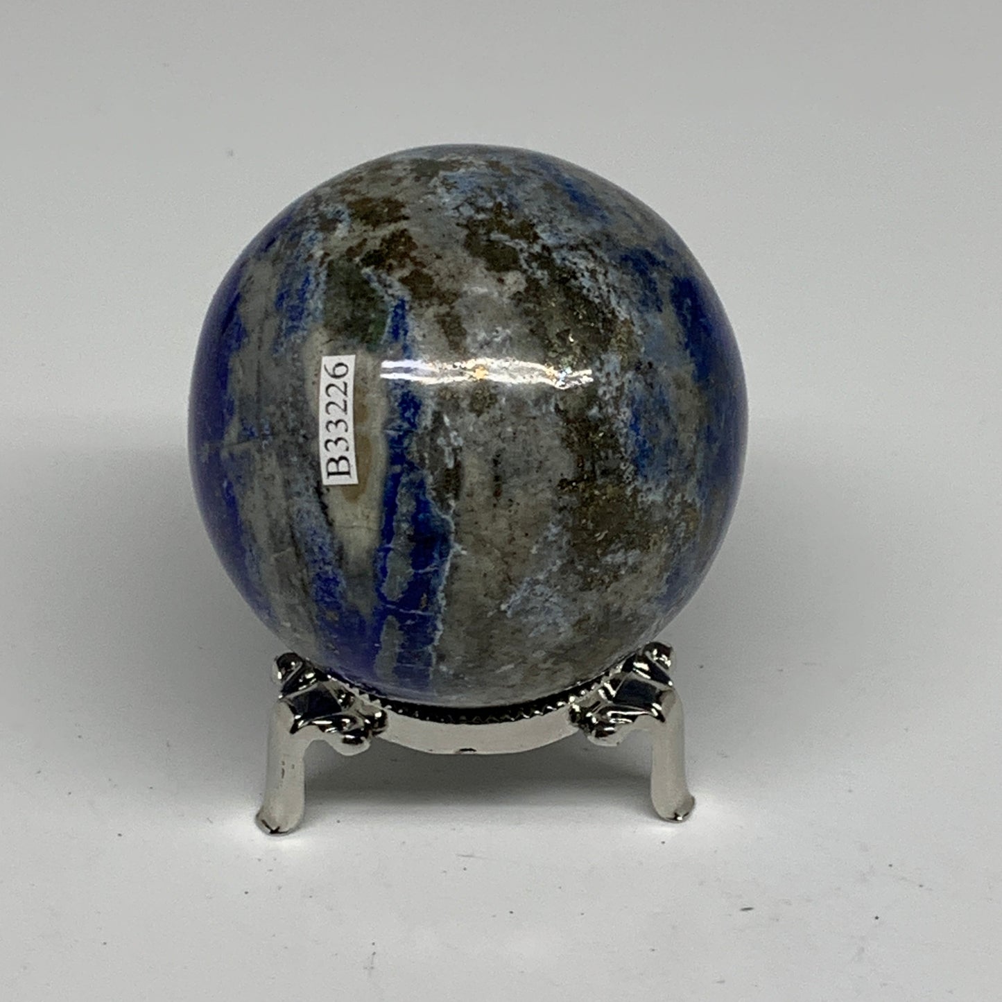 1 lbs, 2.6" (65mm), Lapis Lazuli Sphere Ball Gemstone @Afghanistan, B33226