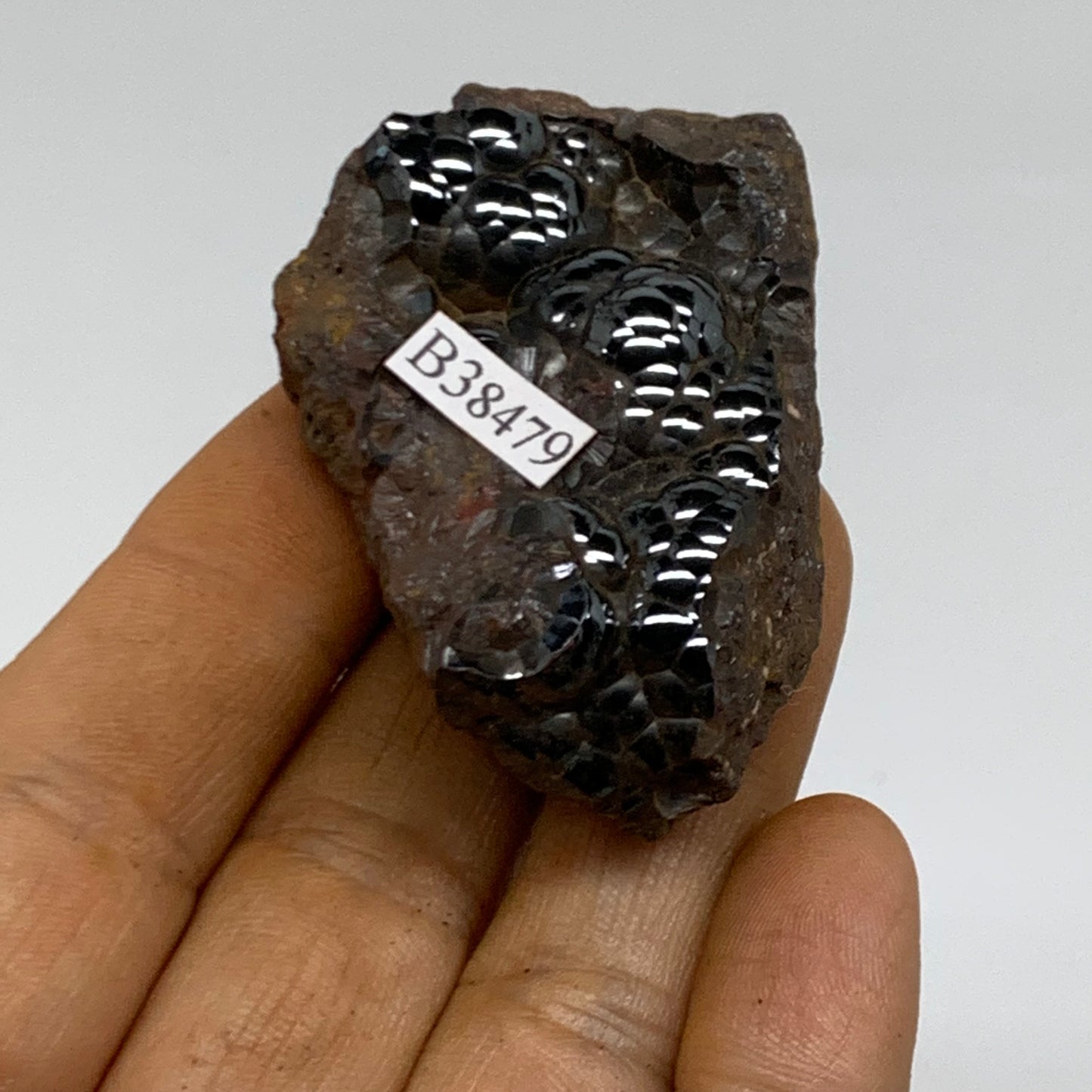 80.5g, 2.2"x1.4"x0.8", Rough Hematite Botryoidal Mineral Crystal, B38479