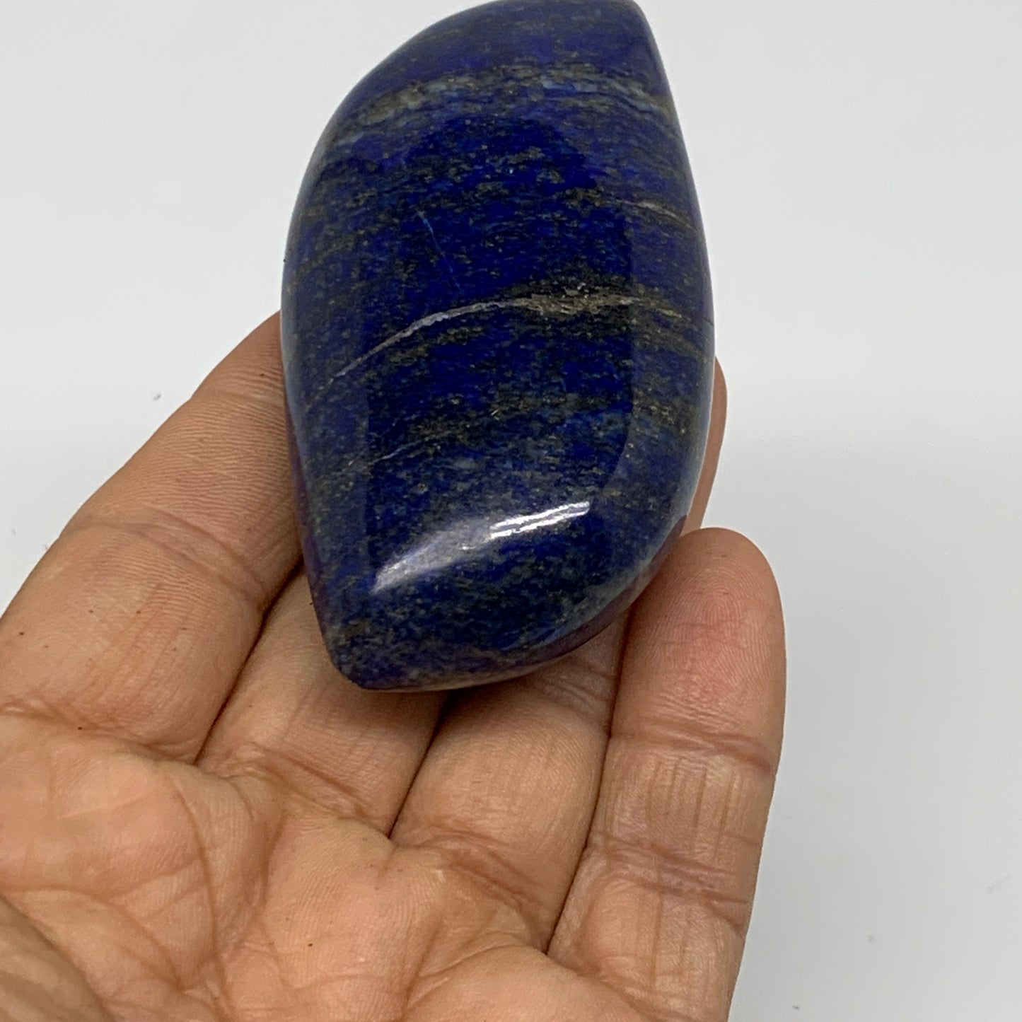 124.6g,3"x1.5"x0.9", Natural Lapis Lazuli Palm Stone @Afghanistan, B36714