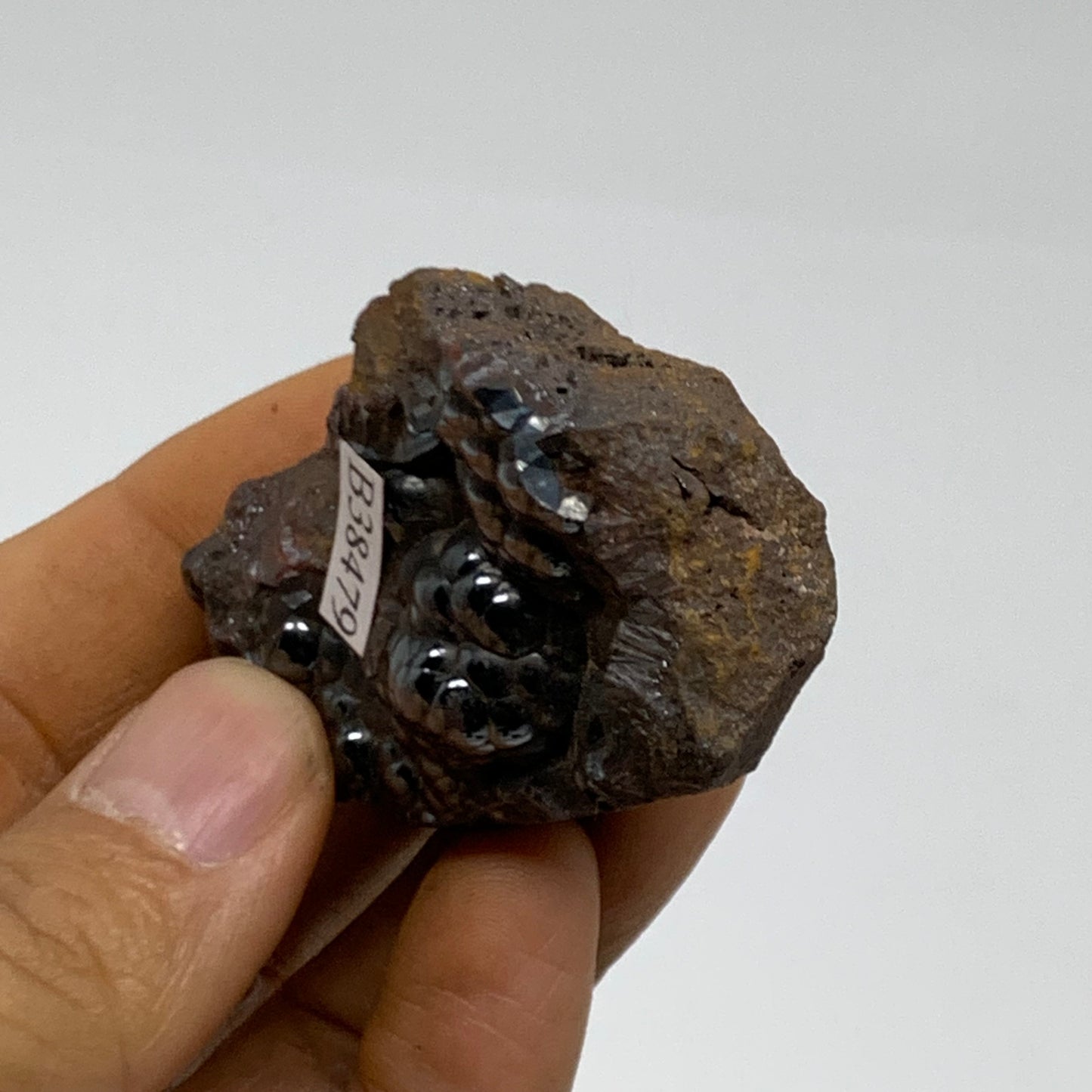 80.5g, 2.2"x1.4"x0.8", Rough Hematite Botryoidal Mineral Crystal, B38479