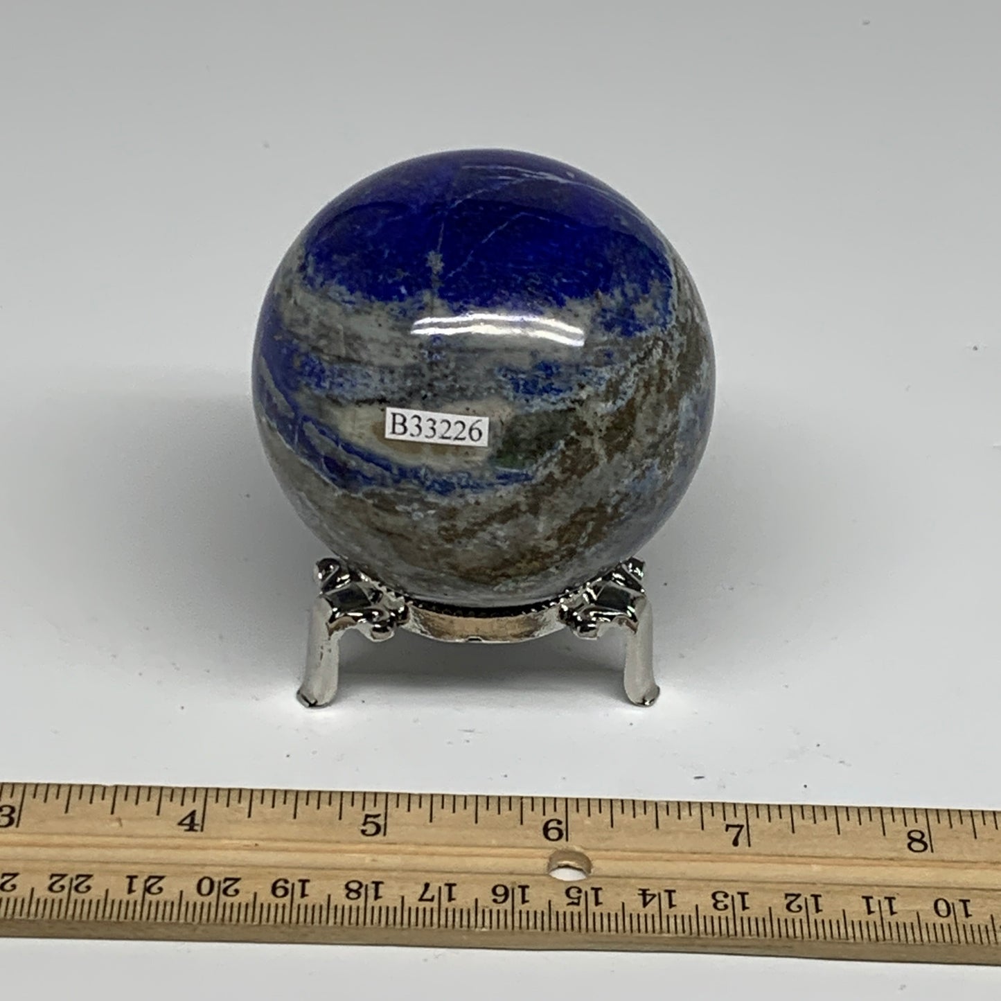 1 lbs, 2.6" (65mm), Lapis Lazuli Sphere Ball Gemstone @Afghanistan, B33226