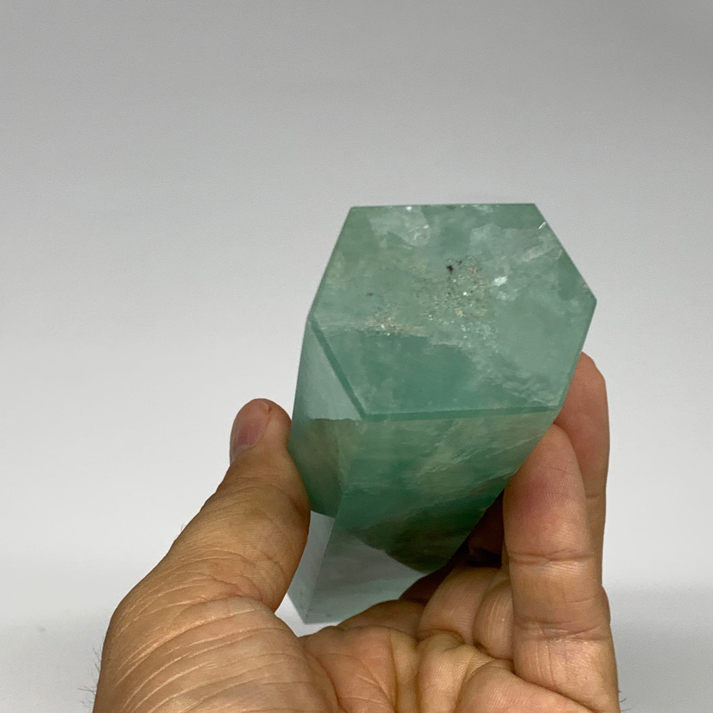 1.14 lbs, 6.9"x1.5"x1.3" Natural Fluorite Tower Obelisk Point Crystal, B29674