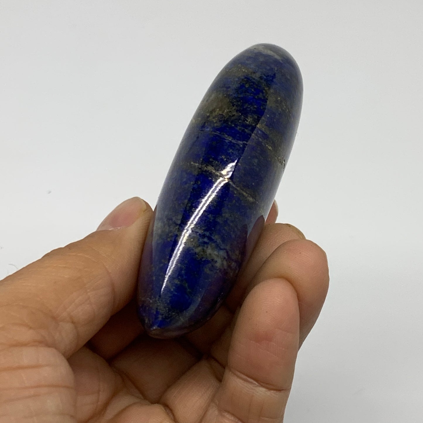 124.6g,3"x1.5"x0.9", Natural Lapis Lazuli Palm Stone @Afghanistan, B36714