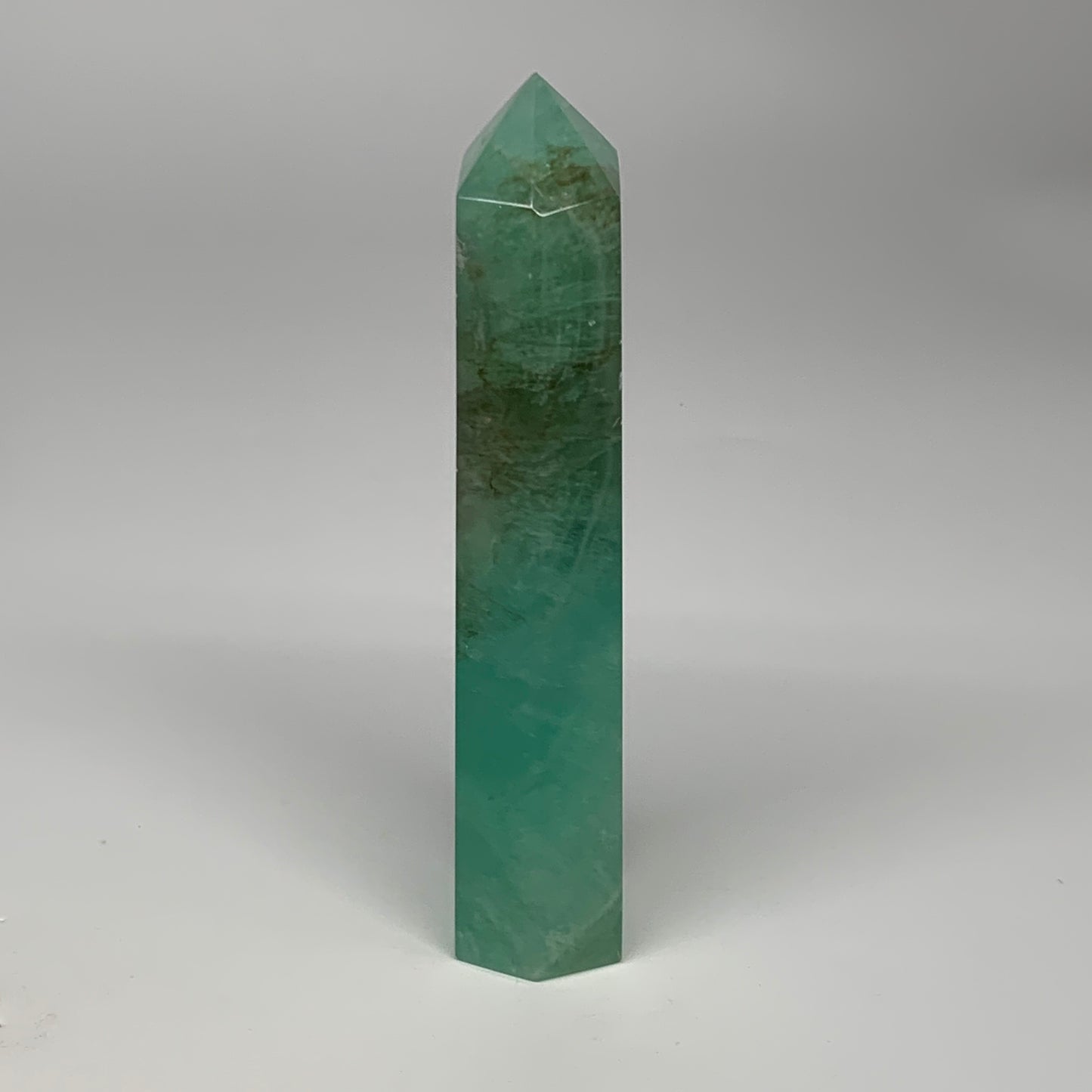 1.14 lbs, 6.9"x1.5"x1.3" Natural Fluorite Tower Obelisk Point Crystal, B29674