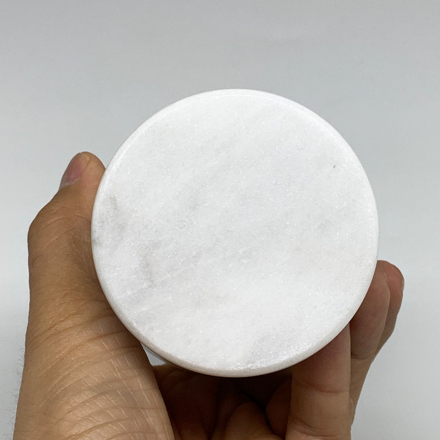 1.37 lbs, 3"x3", Natural Marble Crystal Pestle and Mortar Handmade, B32566