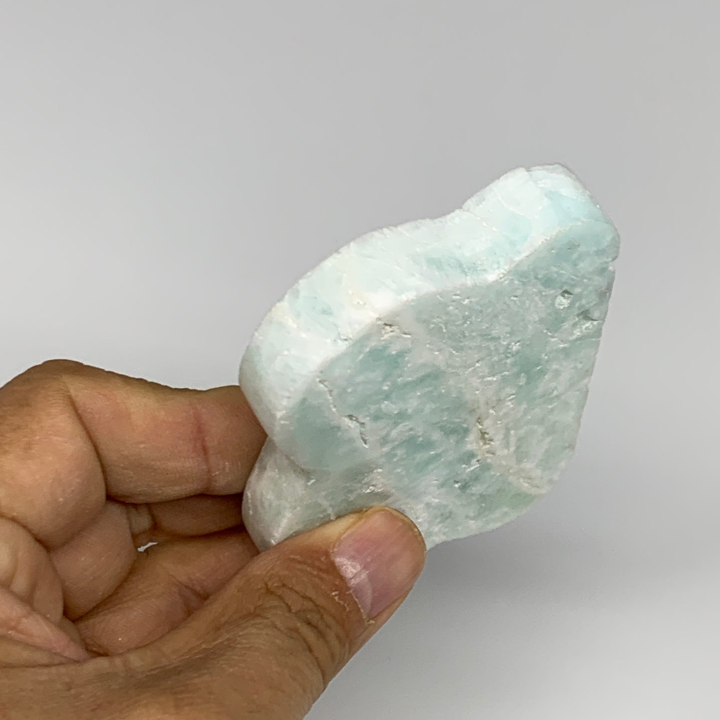 117.9g, 3"x2.1"x0.4", Natural Caribbean Calcite Cloud Crystal @Afghanistan, B319