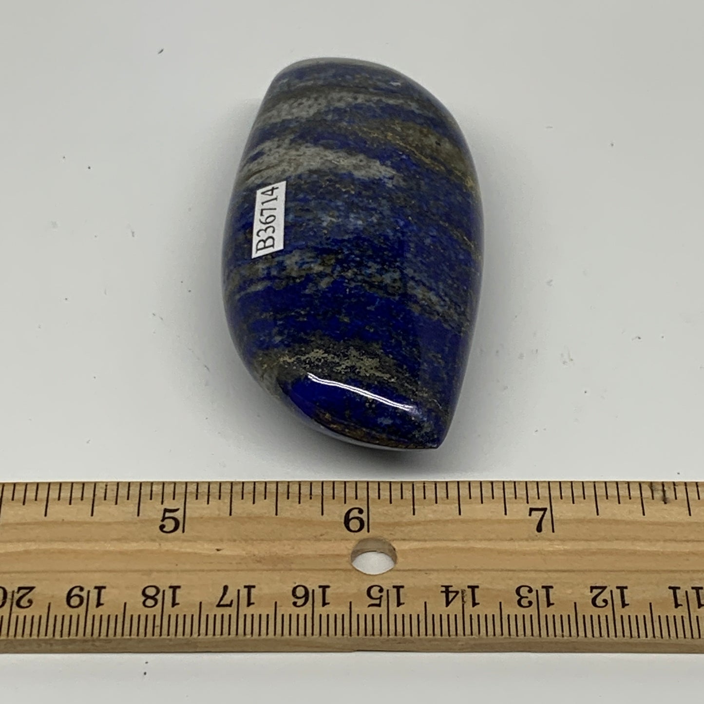 124.6g,3"x1.5"x0.9", Natural Lapis Lazuli Palm Stone @Afghanistan, B36714