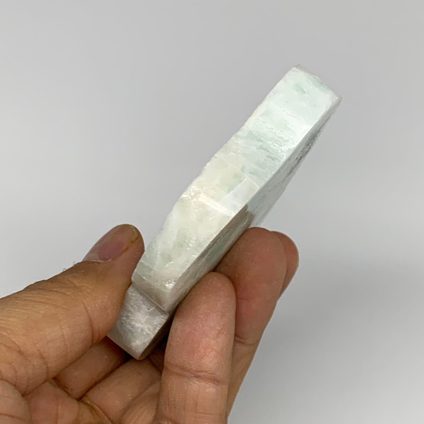 117.9g, 3"x2.1"x0.4", Natural Caribbean Calcite Cloud Crystal @Afghanistan, B319