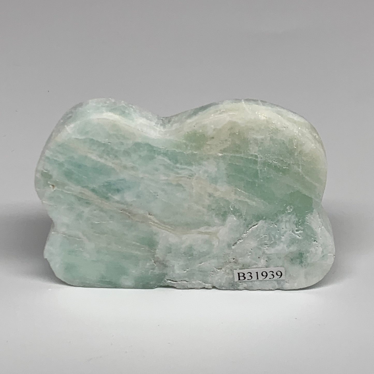 117.9g, 3"x2.1"x0.4", Natural Caribbean Calcite Cloud Crystal @Afghanistan, B319