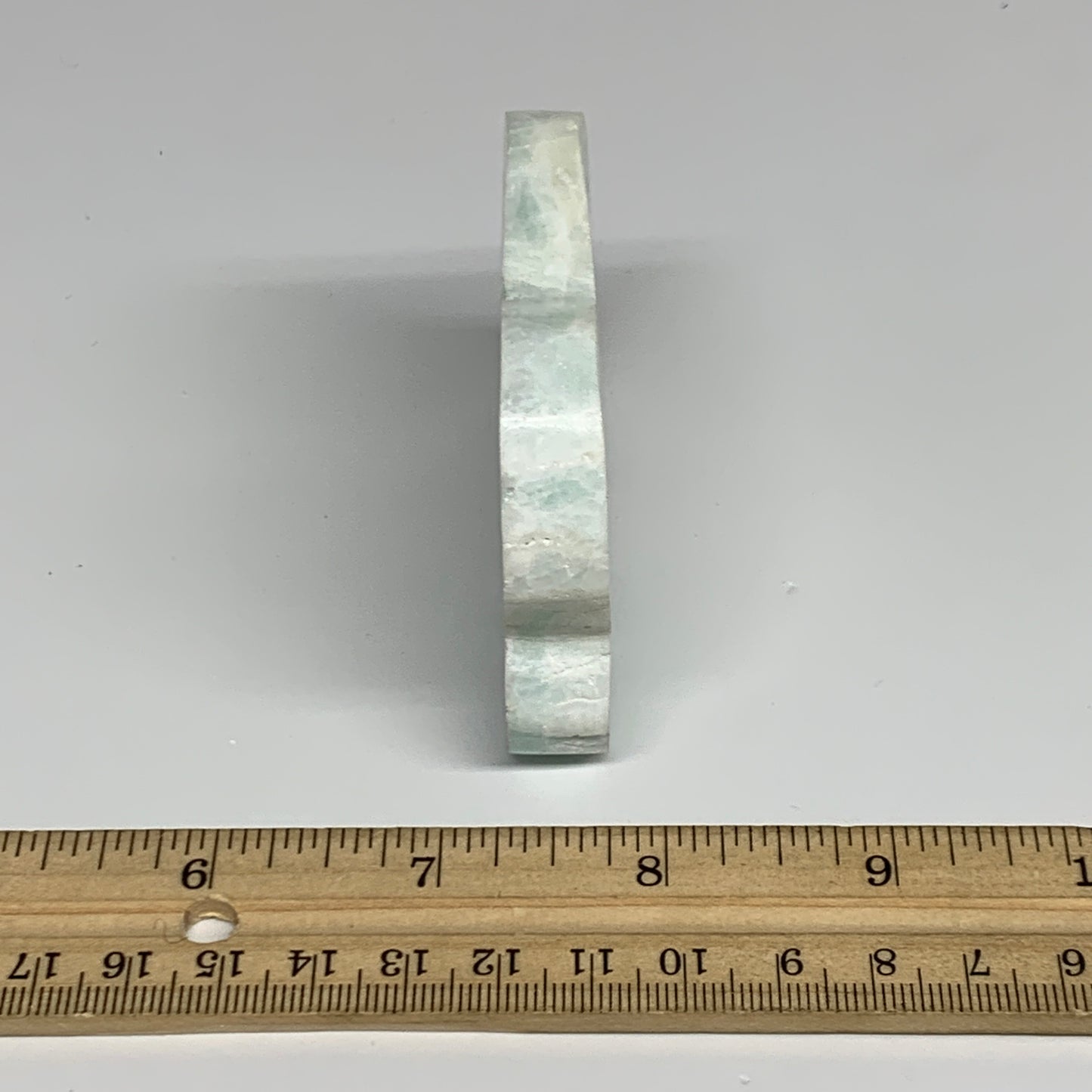 117.9g, 3"x2.1"x0.4", Natural Caribbean Calcite Cloud Crystal @Afghanistan, B319