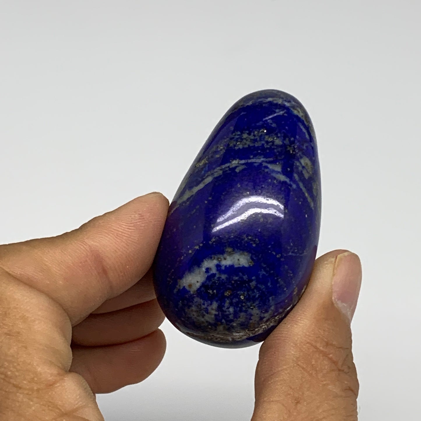 133.1g, 1.9"-2", 2pcs, Natural Lapis Lazuli Egg Polished @Afghanistan, B30410
