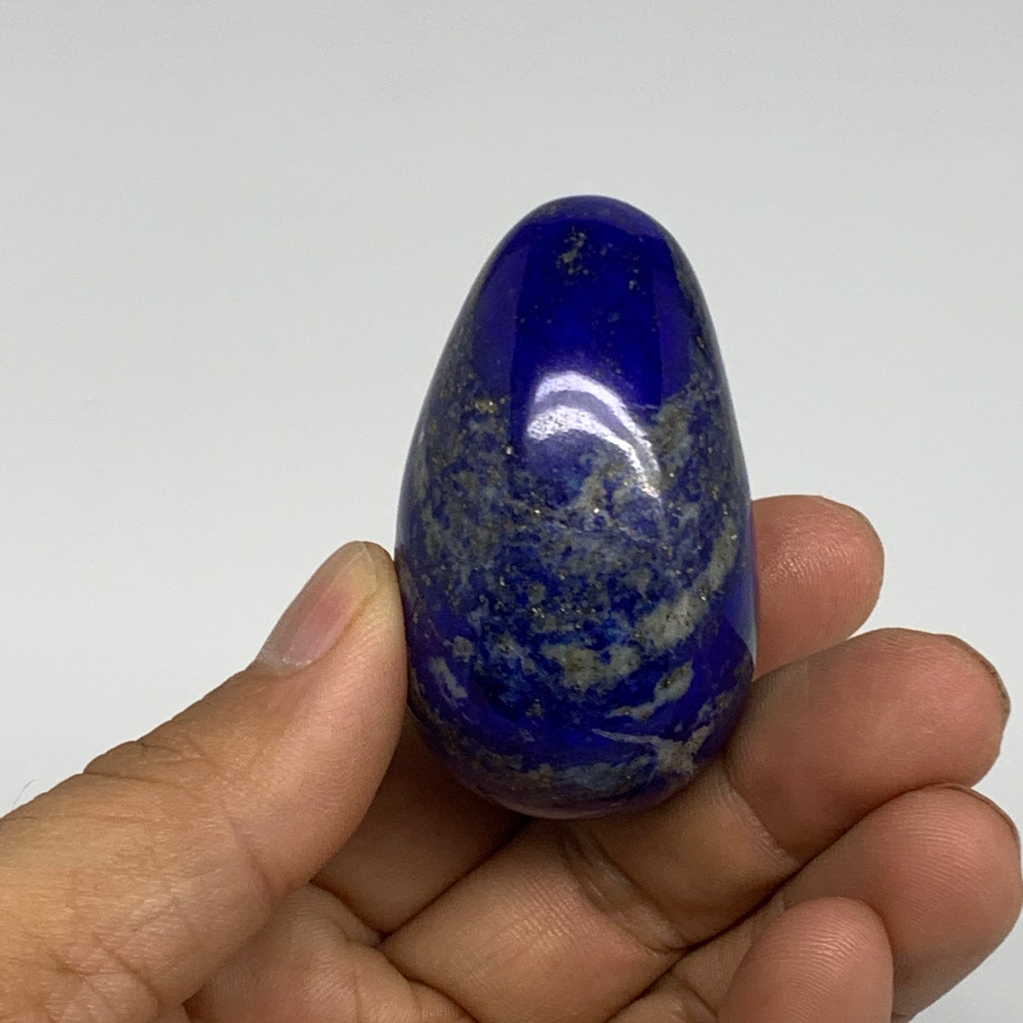 133.1g, 1.9"-2", 2pcs, Natural Lapis Lazuli Egg Polished @Afghanistan, B30410