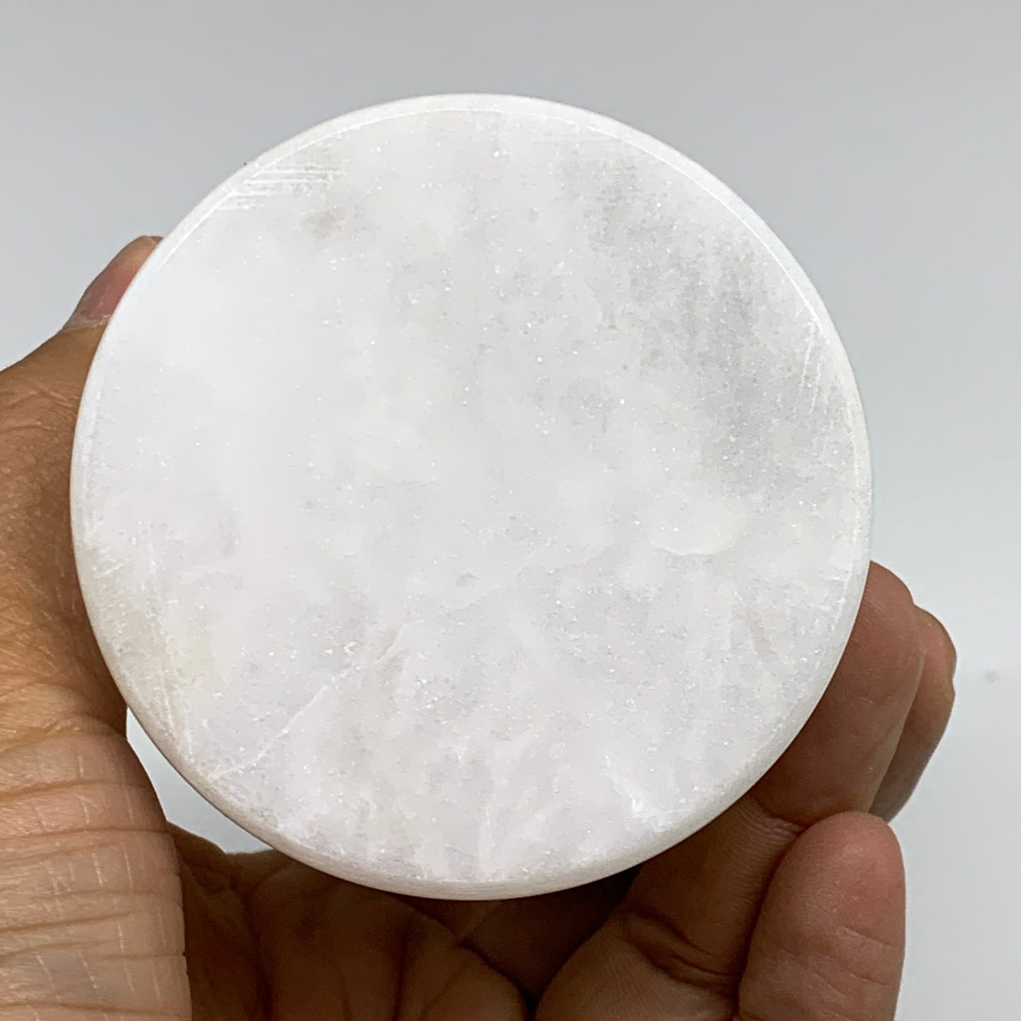 1.28 lbs, 3"x3", Natural Marble Crystal Pestle and Mortar Handmade, B32567