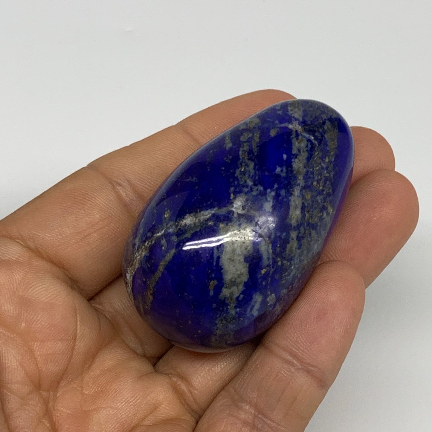 133.1g, 1.9"-2", 2pcs, Natural Lapis Lazuli Egg Polished @Afghanistan, B30410