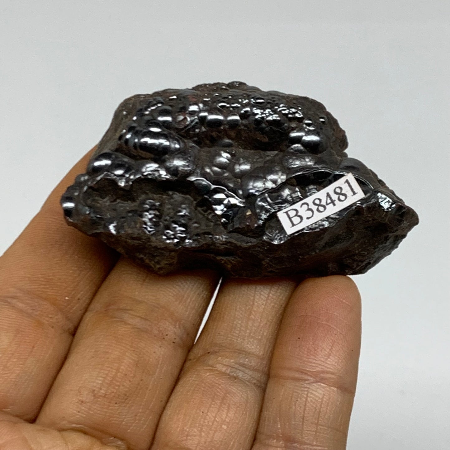 79.2g, 2.4"x1.2"x0.8", Rough Hematite Botryoidal Mineral Crystal, B38481