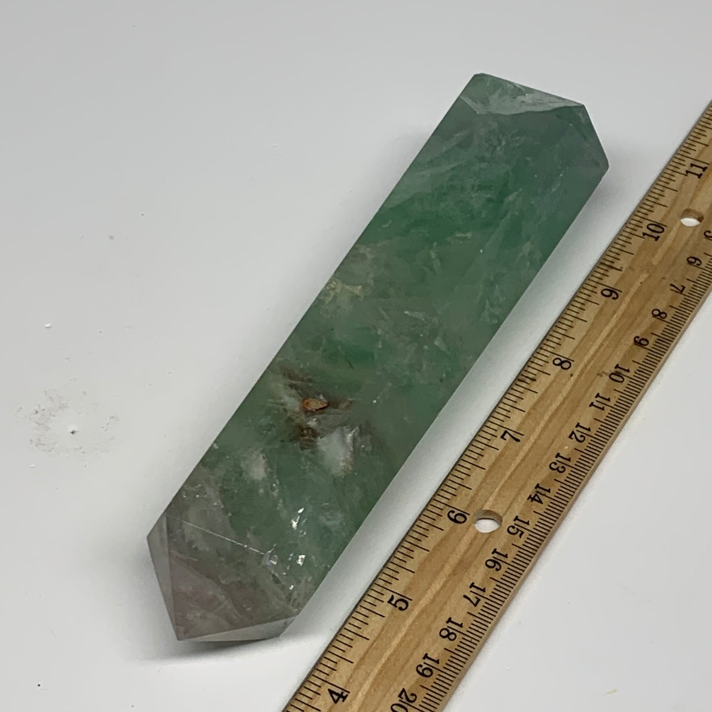 1.06 lbs,  6.5"x1.5"x1.3" Natural Fluorite Tower Obelisk Point Crystal, B29676