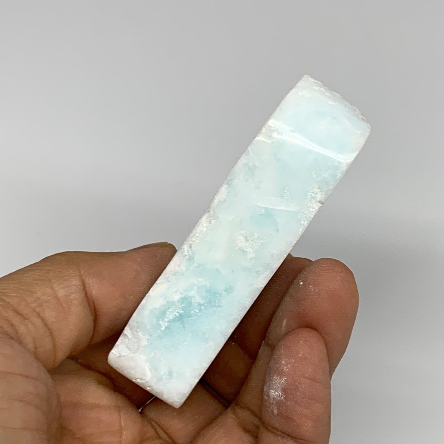 161g, 2.9"x2.5"x0.7", Natural Caribbean Calcite Cloud Crystal @Afghanistan, B319