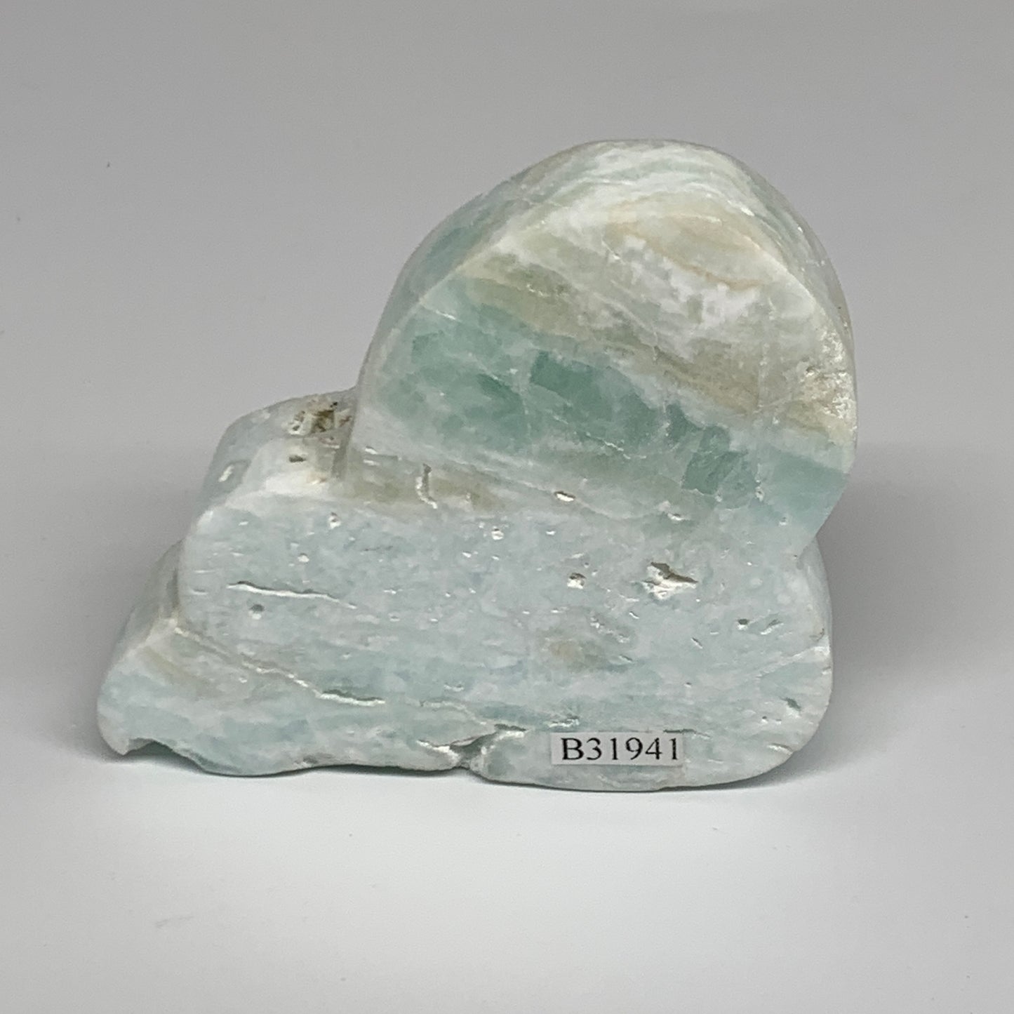 161g, 2.9"x2.5"x0.7", Natural Caribbean Calcite Cloud Crystal @Afghanistan, B319