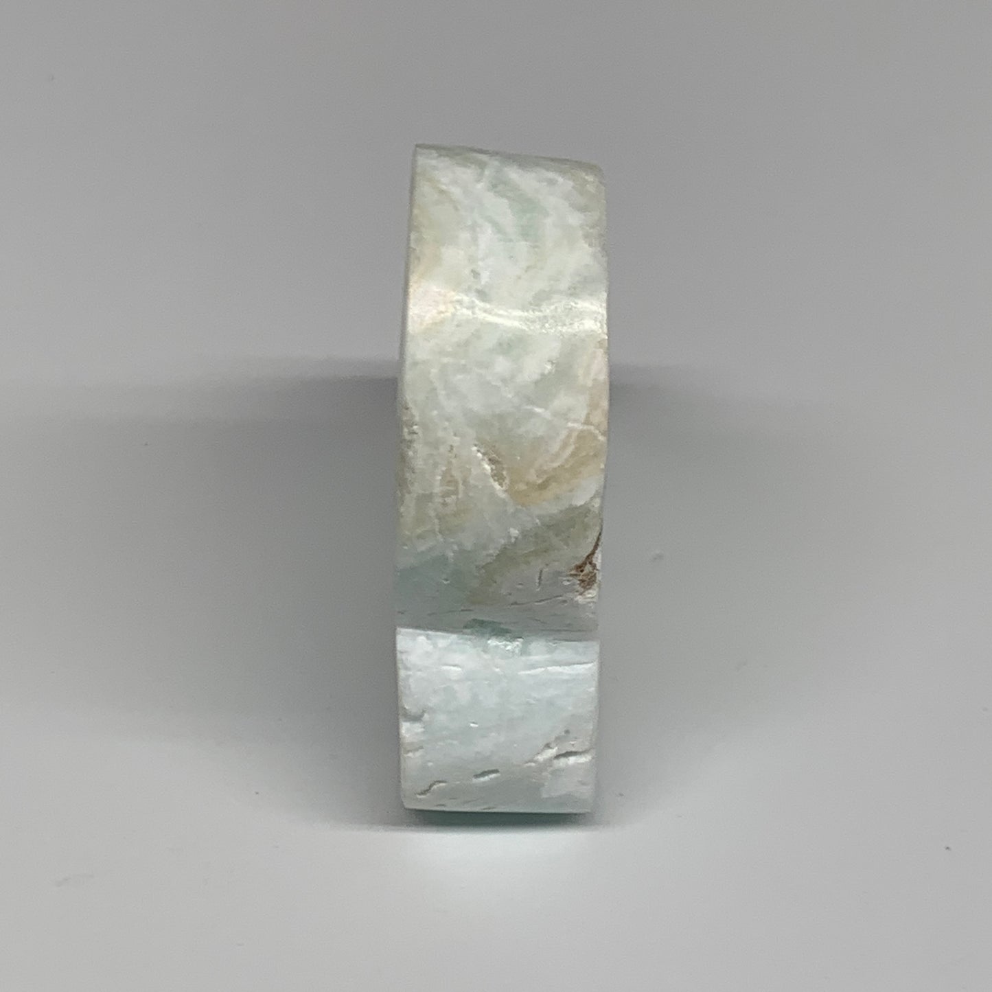 161g, 2.9"x2.5"x0.7", Natural Caribbean Calcite Cloud Crystal @Afghanistan, B319