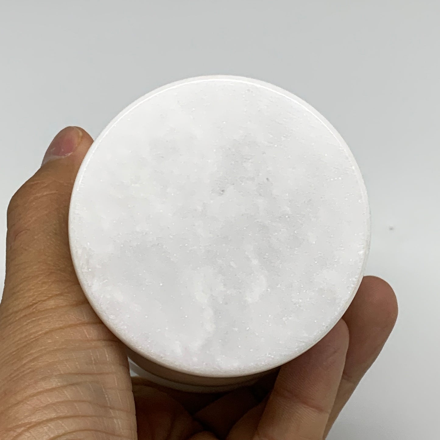 1.34 lbs, 3"x3", Natural Marble Crystal Pestle and Mortar Handmade, B32568