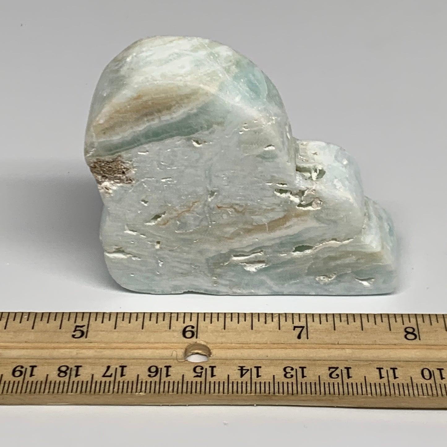 161g, 2.9"x2.5"x0.7", Natural Caribbean Calcite Cloud Crystal @Afghanistan, B319