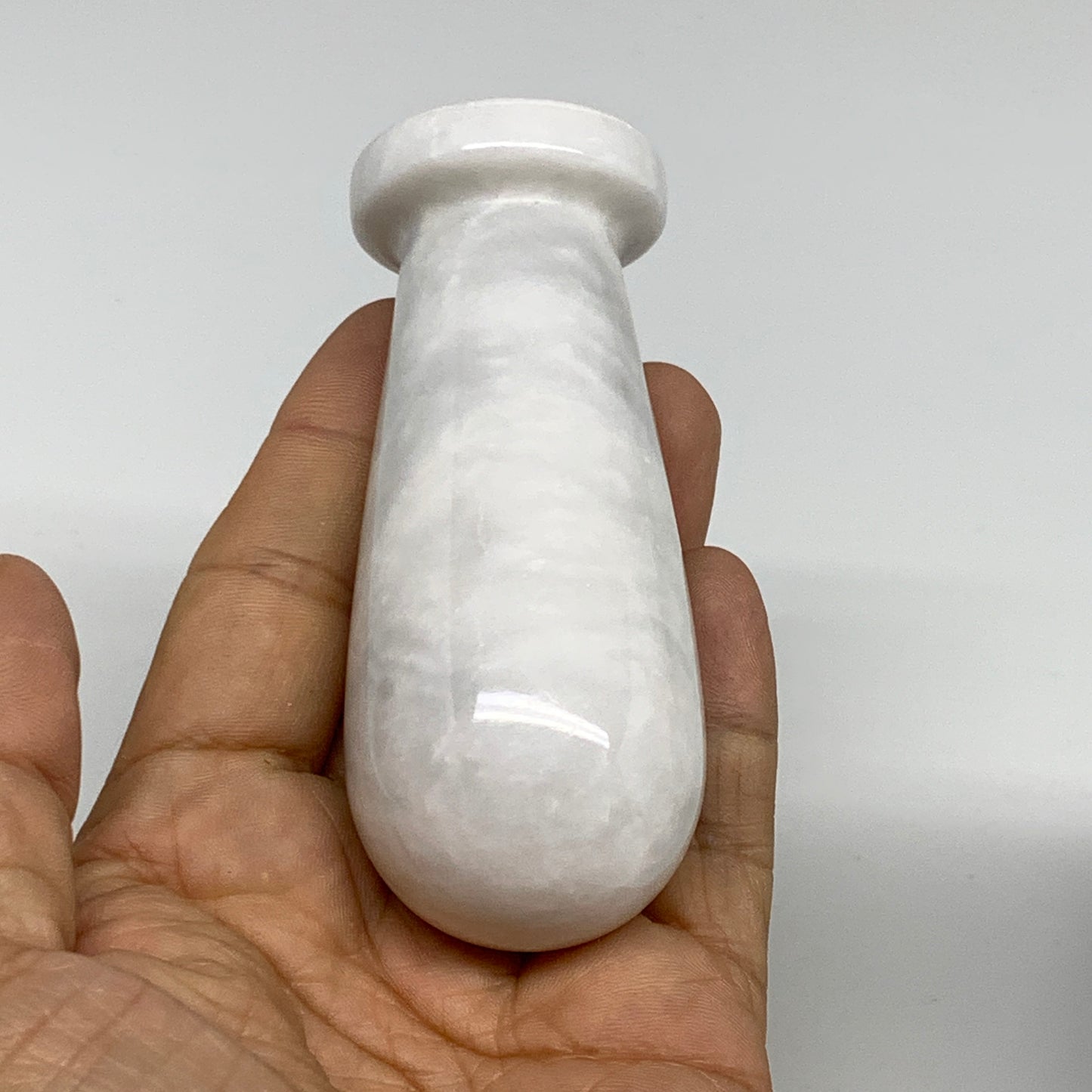 1.34 lbs, 3"x3", Natural Marble Crystal Pestle and Mortar Handmade, B32568
