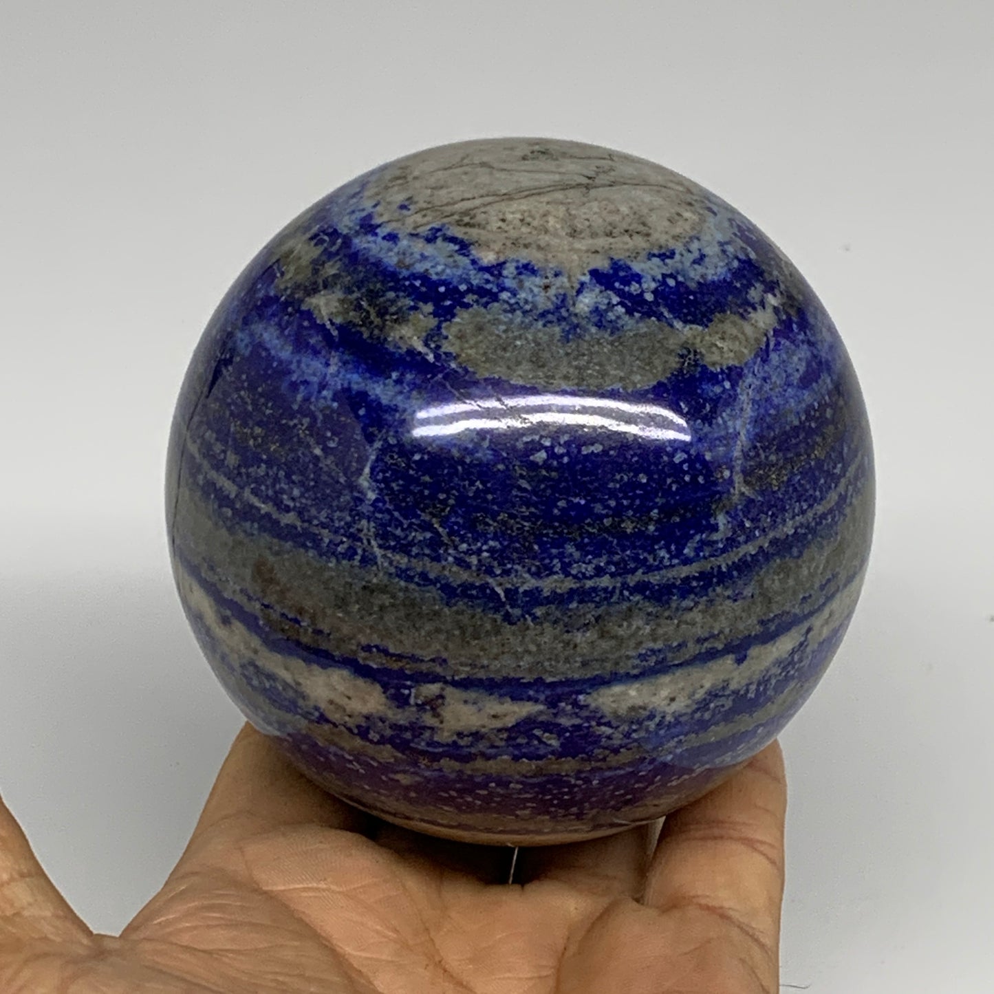 2.36 lbs, 3.5" (87mm), Lapis Lazuli Sphere Ball Gemstone @Afghanistan, B33229