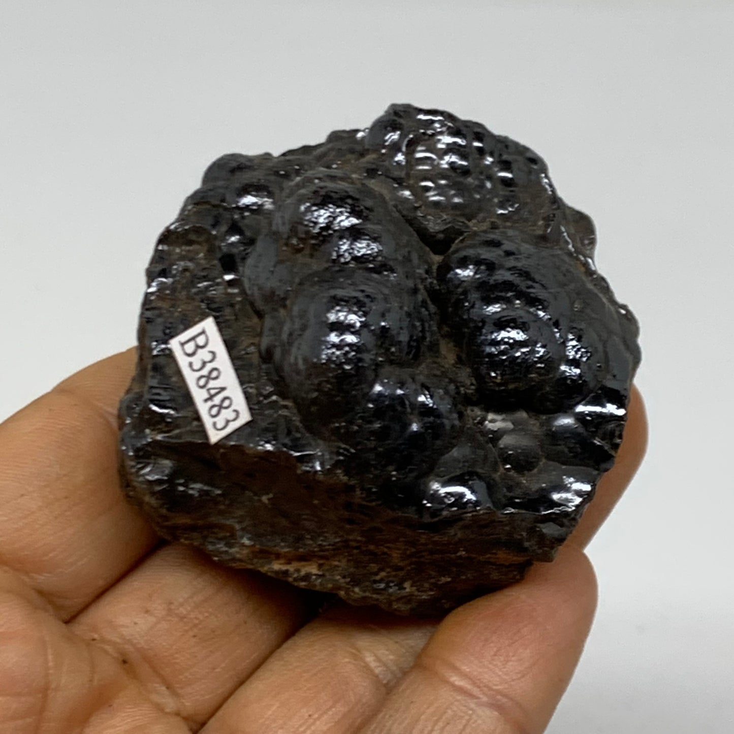 156.1g, 1.9"x1.9"x1.5", Rough Hematite Botryoidal Mineral Crystal, B38483