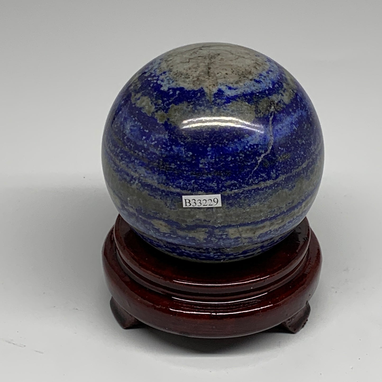 2.36 lbs, 3.5" (87mm), Lapis Lazuli Sphere Ball Gemstone @Afghanistan, B33229