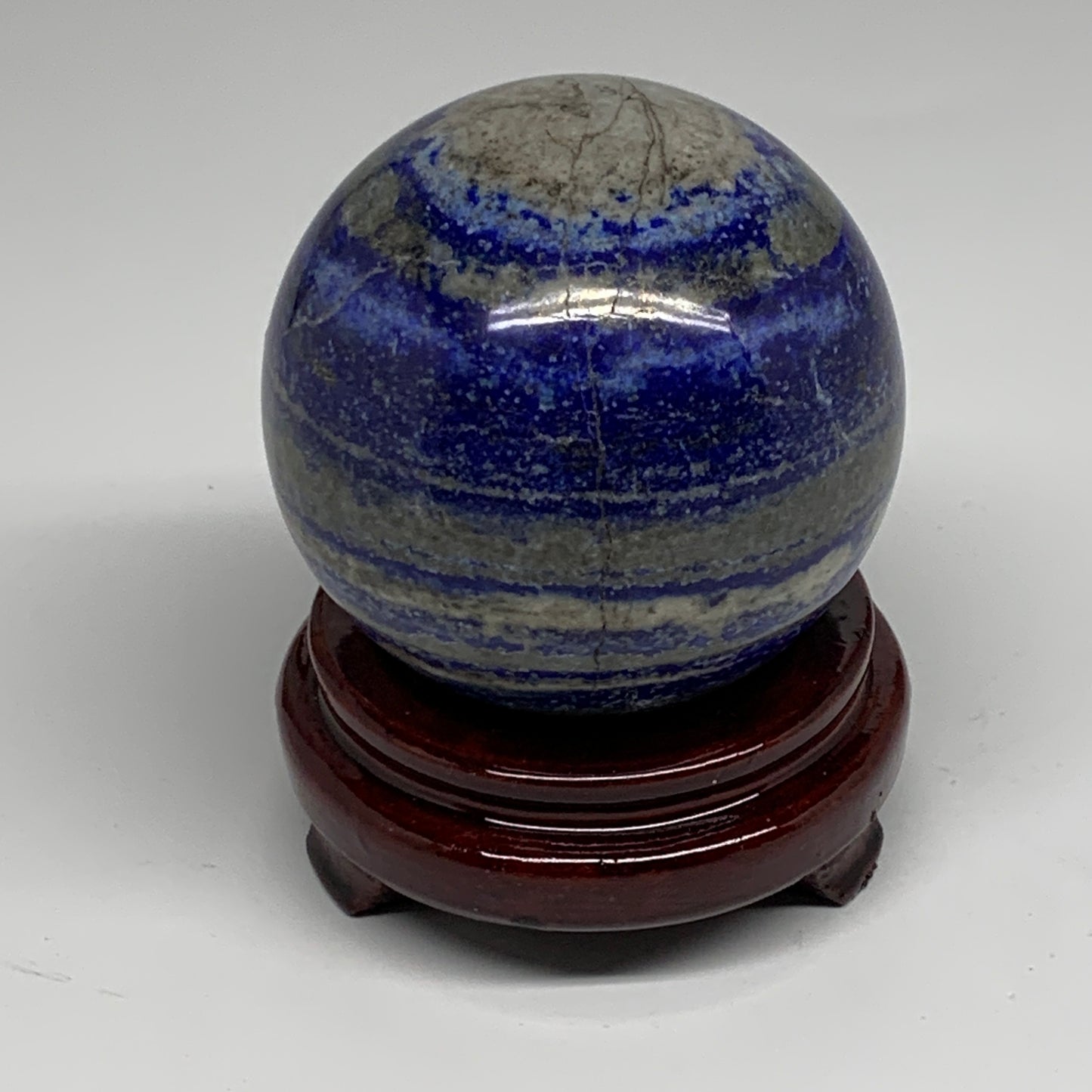 2.36 lbs, 3.5" (87mm), Lapis Lazuli Sphere Ball Gemstone @Afghanistan, B33229