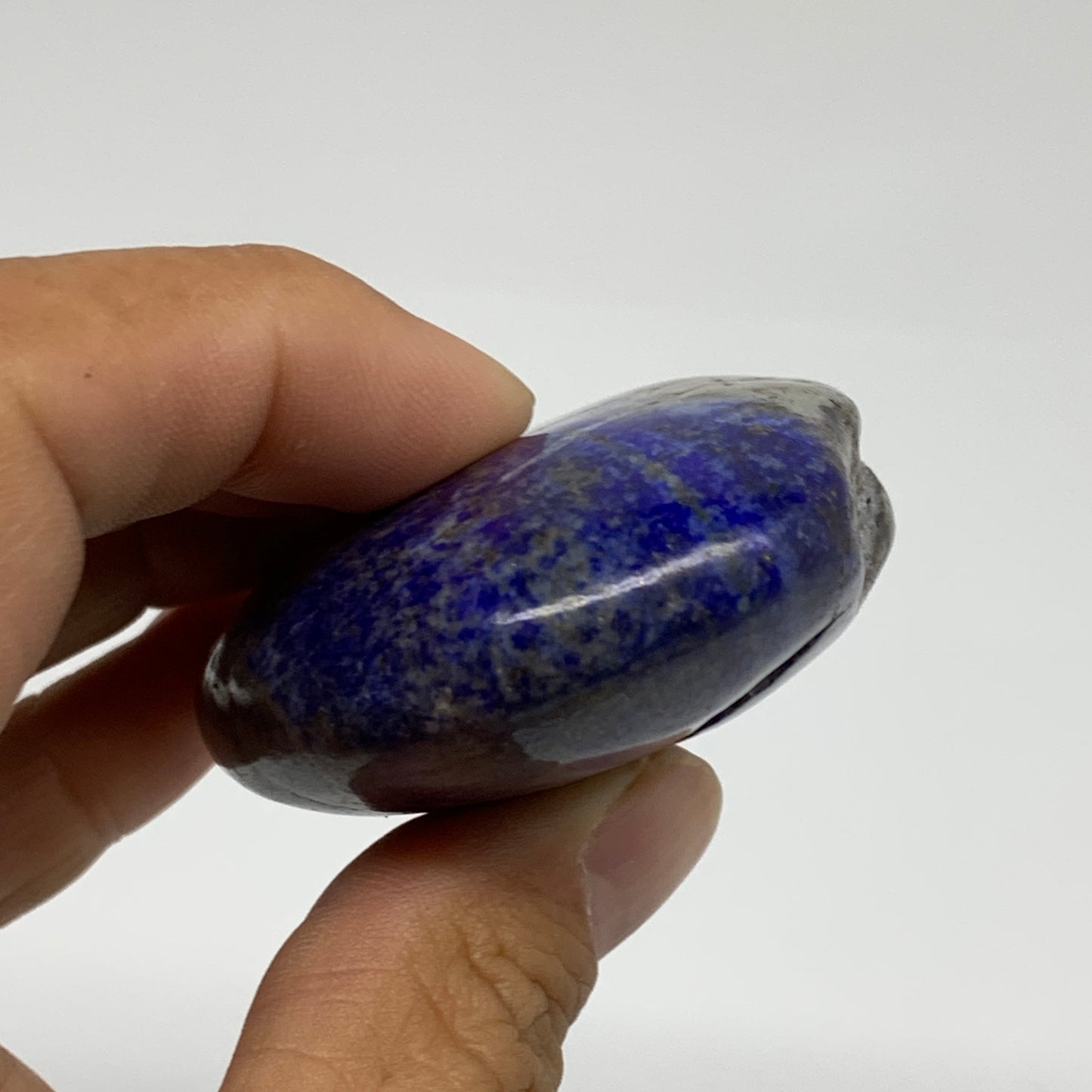 132.8g, 2.9"x1.9"x0.9", Natural Lapis Lazuli Palm Stone @Afghanistan, B36718