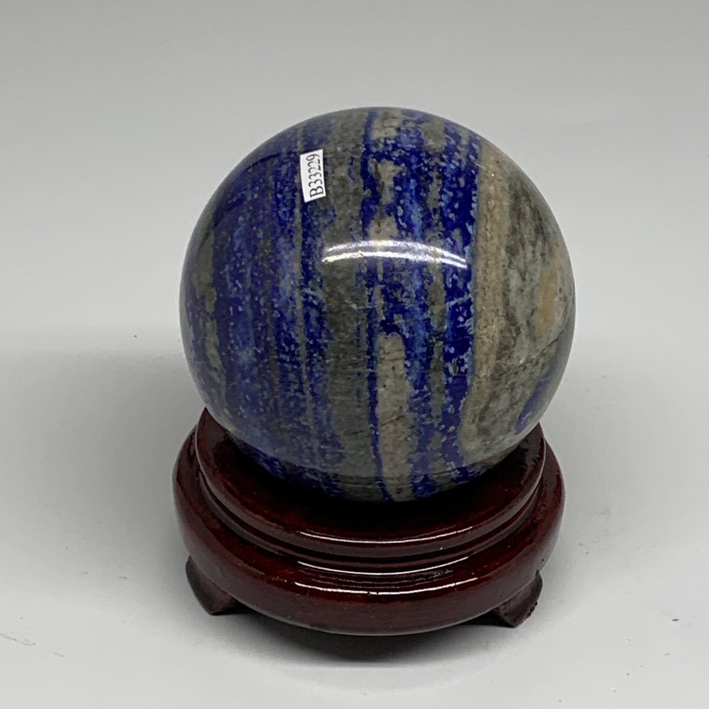 2.36 lbs, 3.5" (87mm), Lapis Lazuli Sphere Ball Gemstone @Afghanistan, B33229