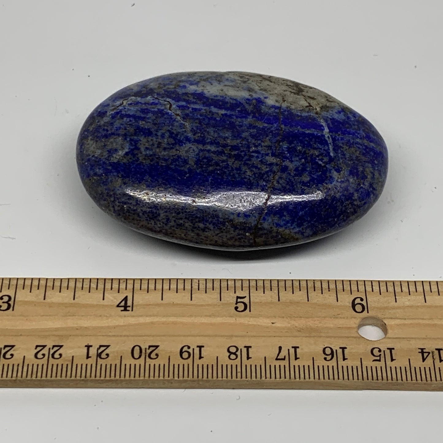 132.8g, 2.9"x1.9"x0.9", Natural Lapis Lazuli Palm Stone @Afghanistan, B36718