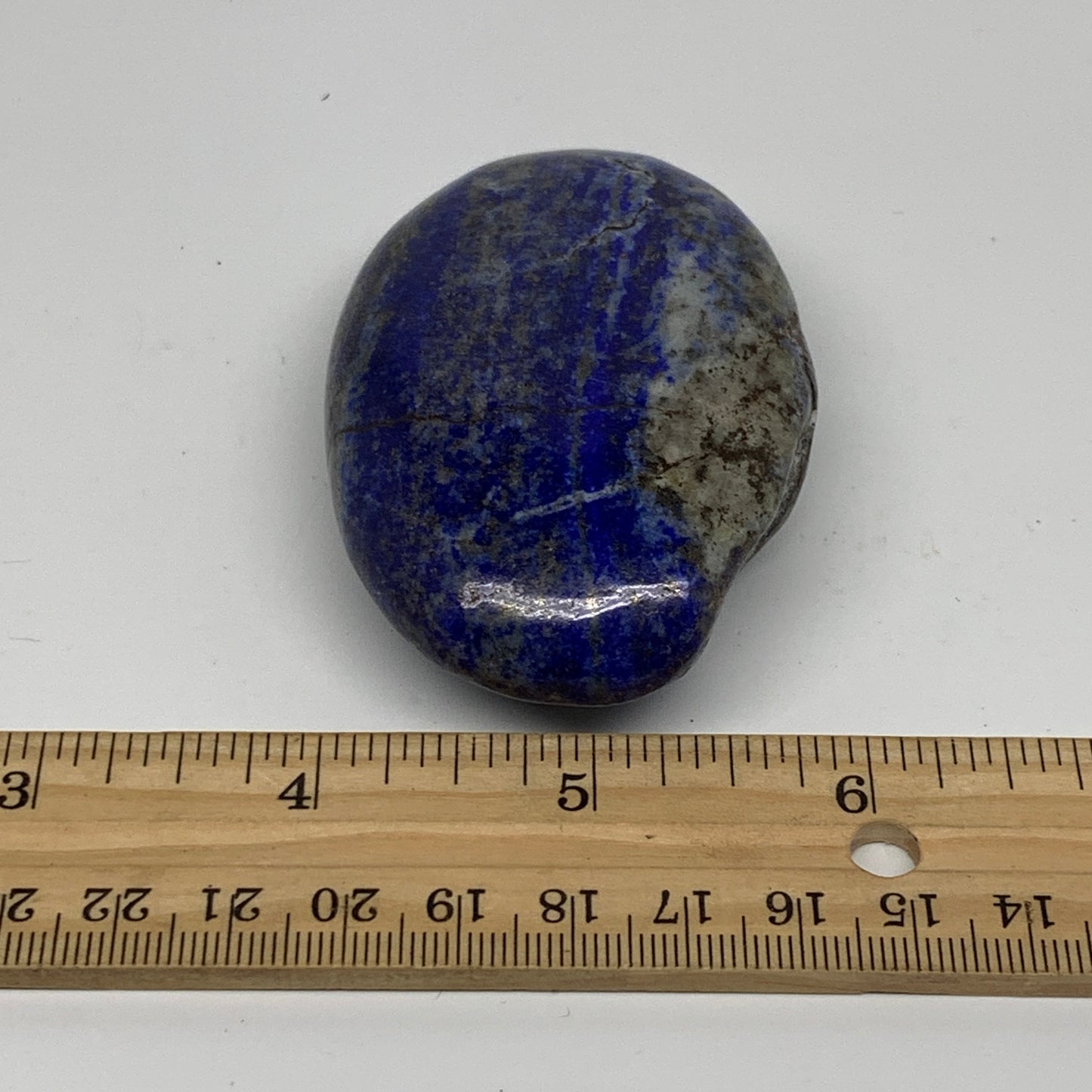 132.8g, 2.9"x1.9"x0.9", Natural Lapis Lazuli Palm Stone @Afghanistan, B36718